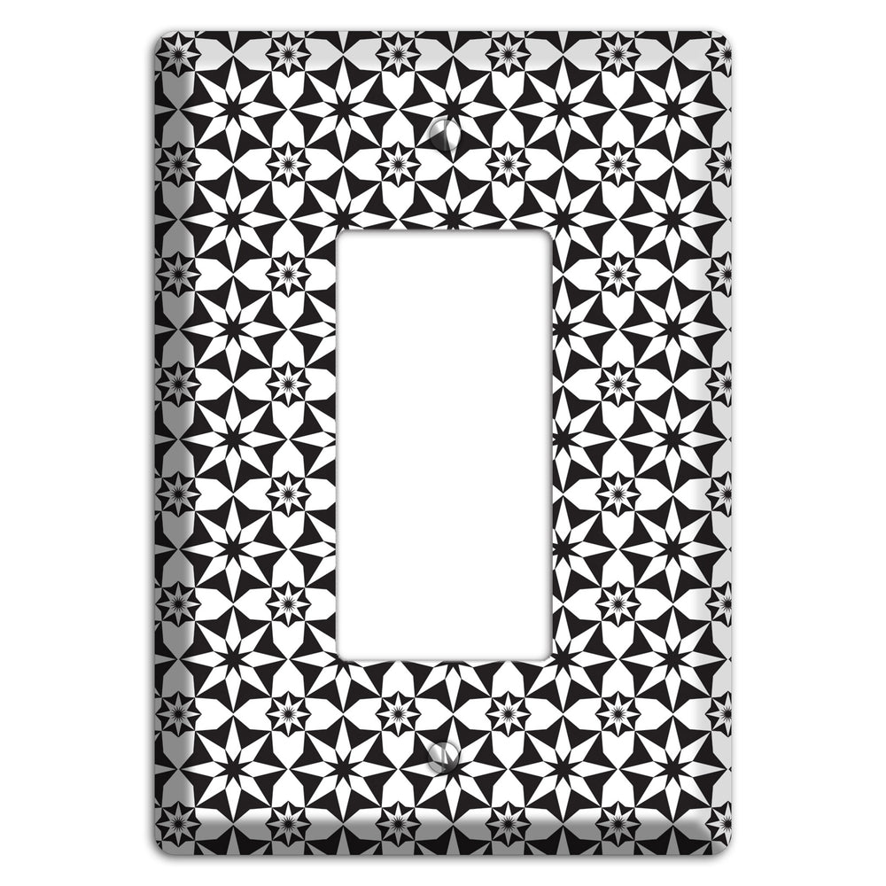 White with Black Foulard 2 Rocker Wallplate