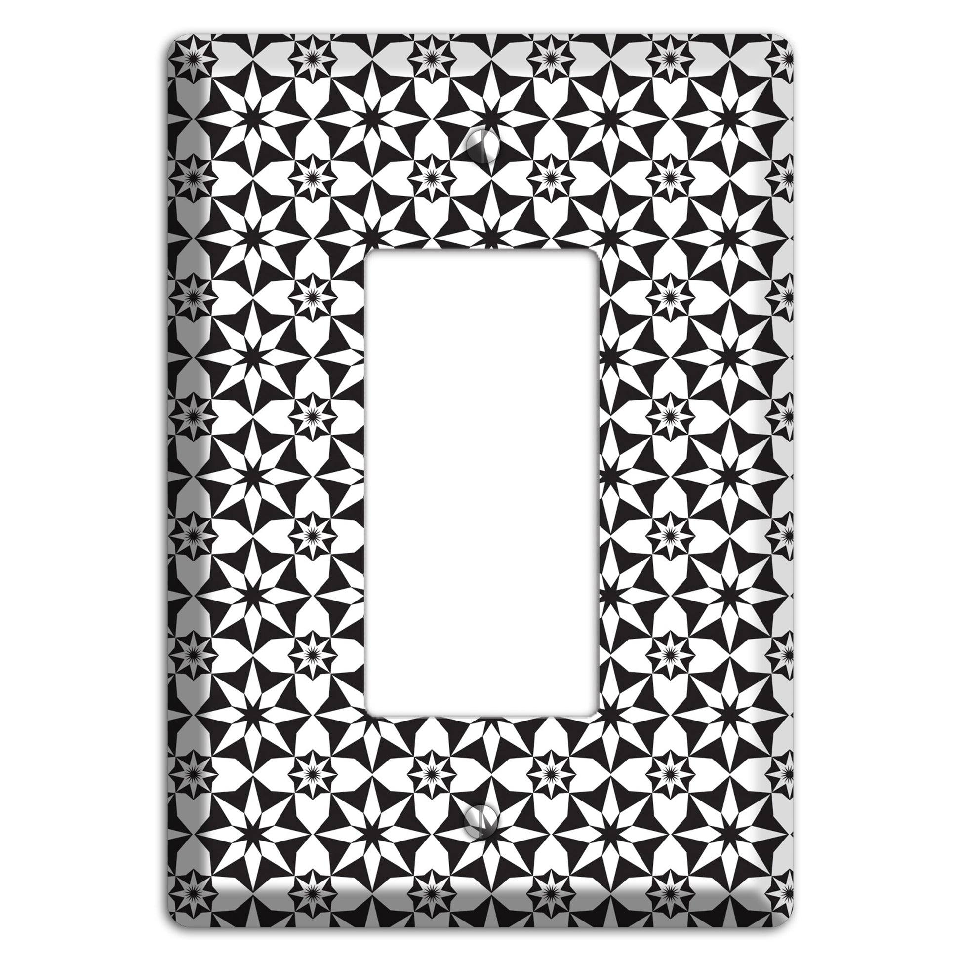 White with Black Foulard 2 Rocker Wallplate