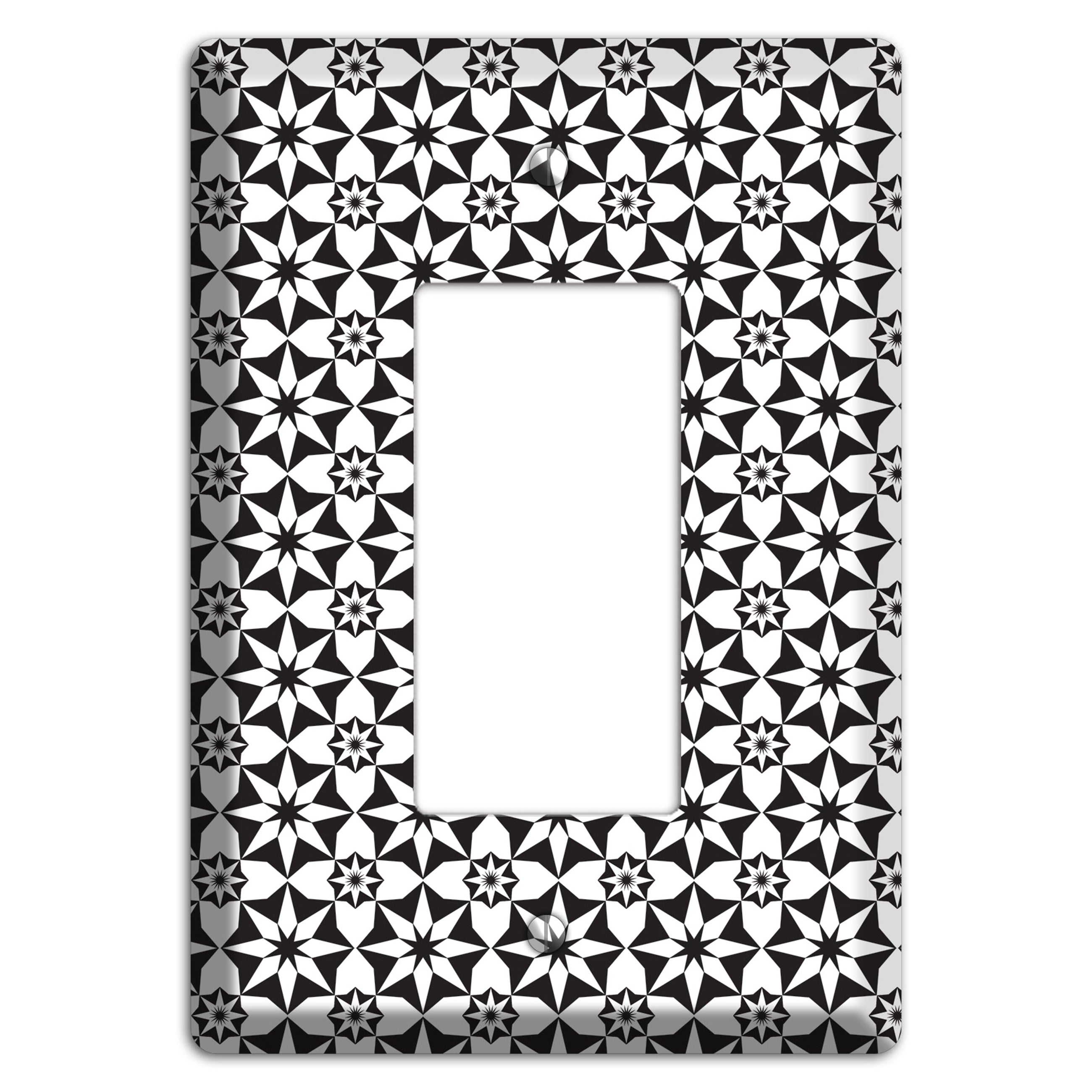 White with Black Foulard 2 Rocker Wallplate