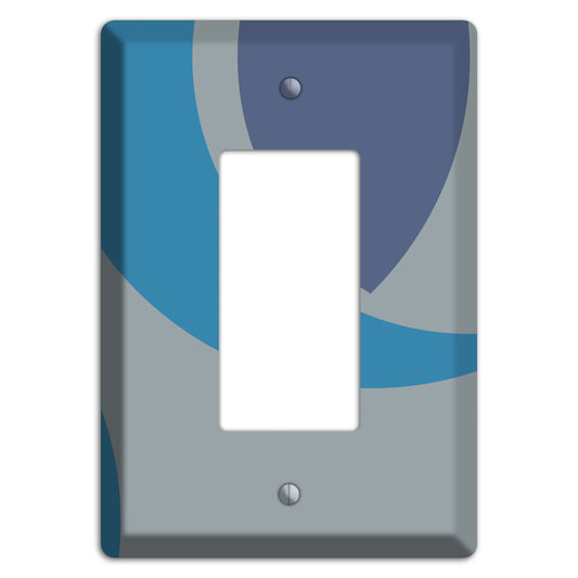 Grey and Blue Abstract Rocker Wallplate