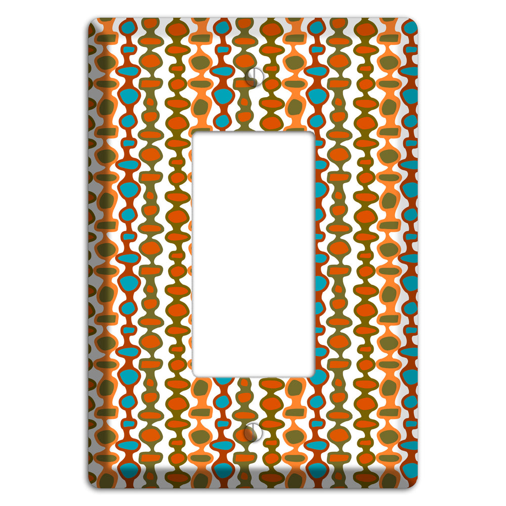 Multi Umber and Dusty Blue Bead and Reel Rocker Wallplate