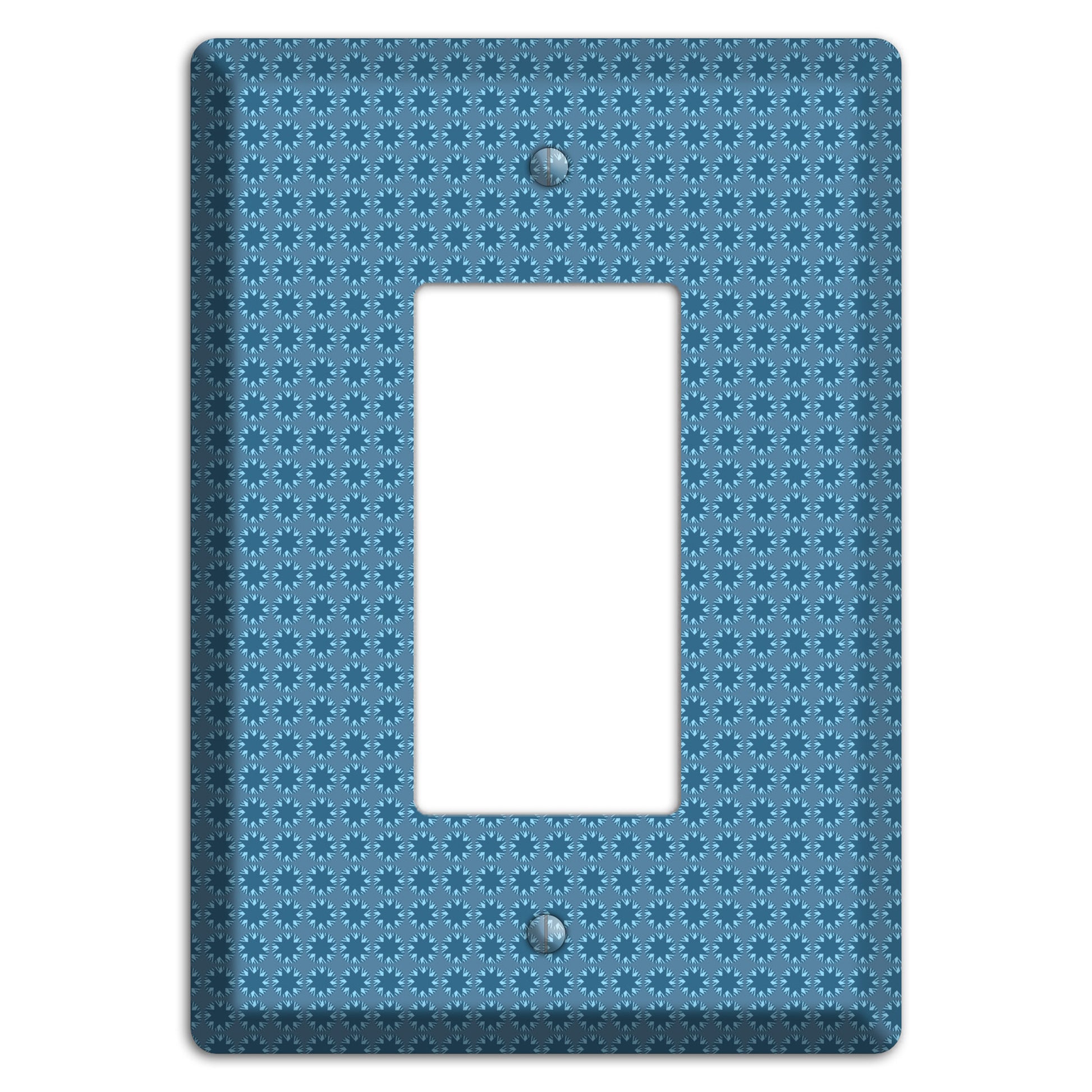 Multi Blue Tiled Foulard Rocker Wallplate