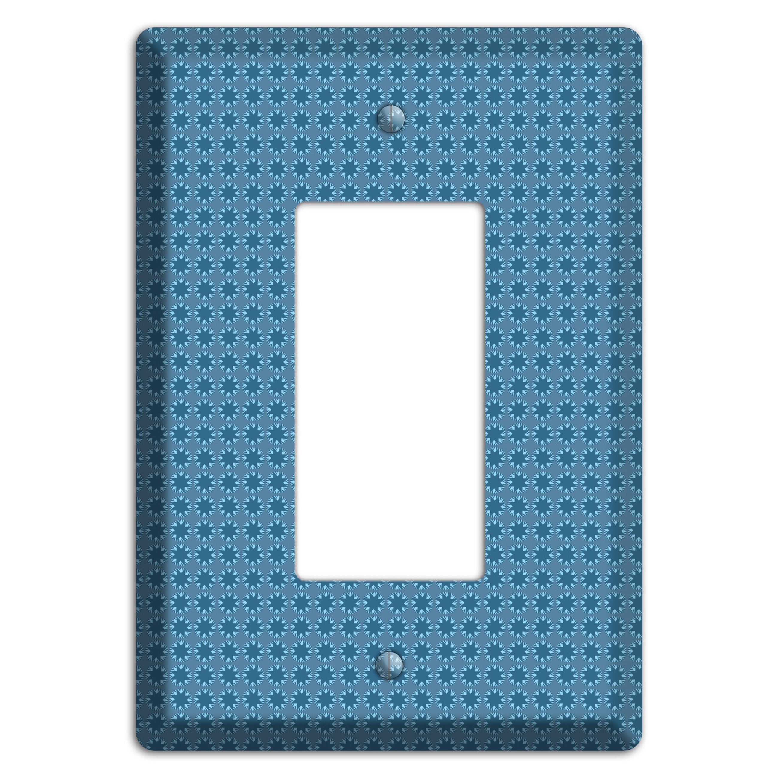Multi Blue Tiled Foulard Rocker Wallplate