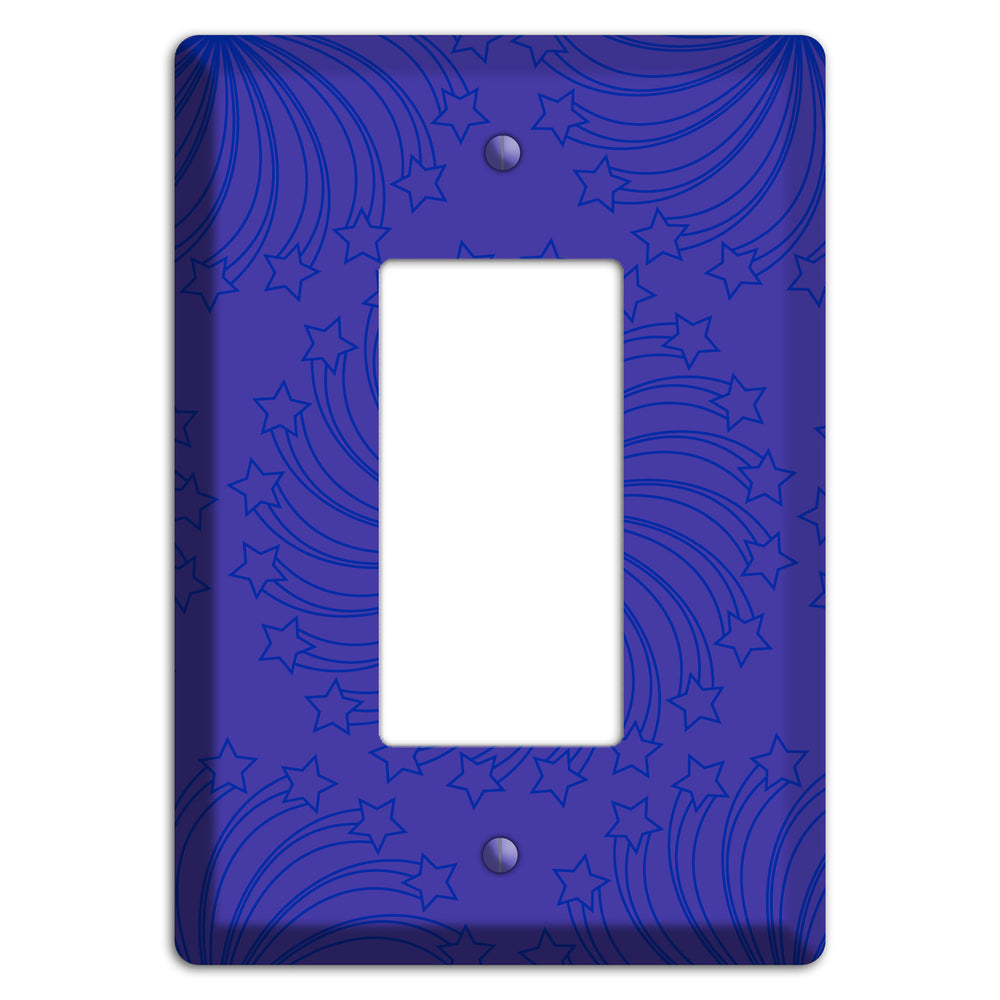 Multi Purple Star Swirl Rocker Wallplate