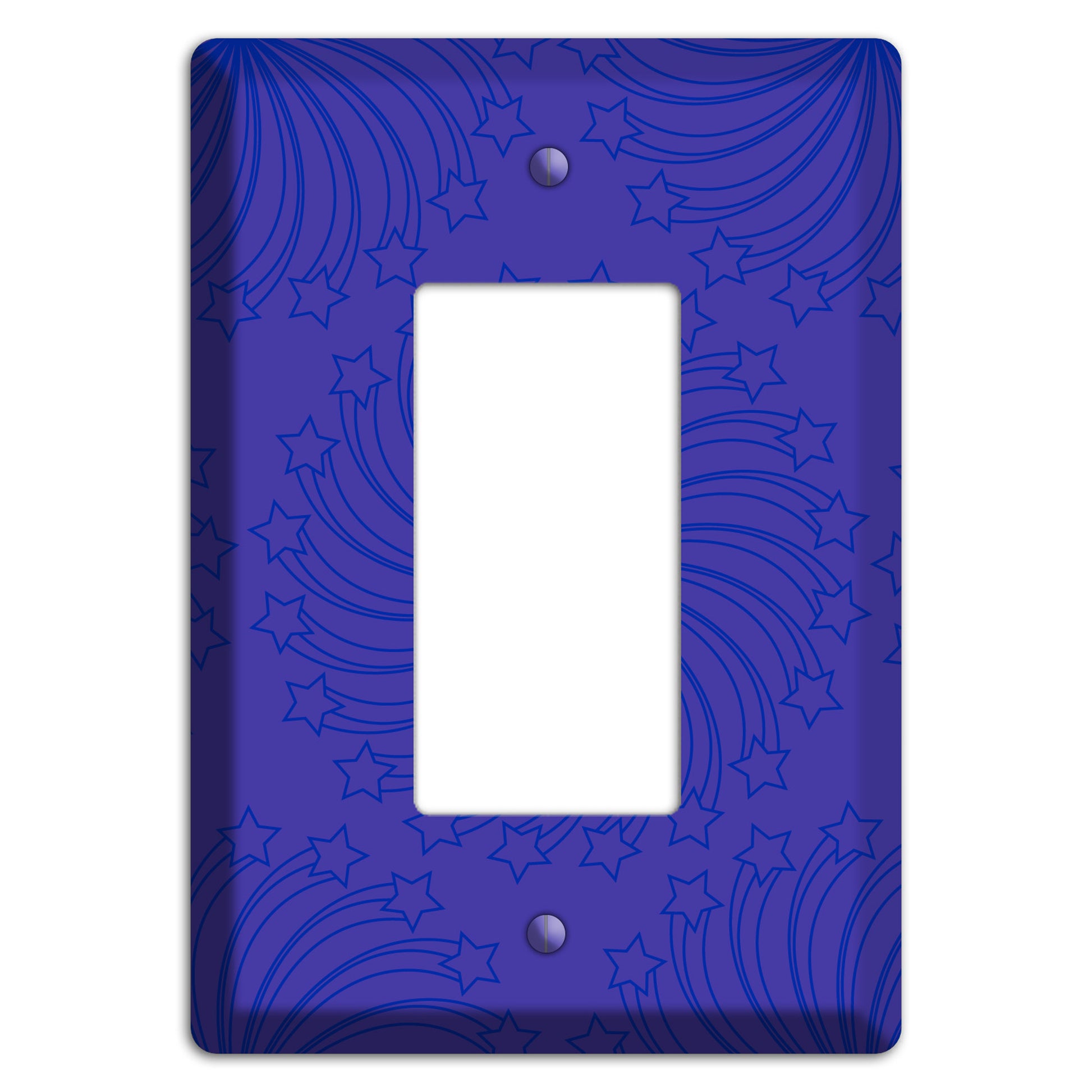 Multi Purple Star Swirl Rocker Wallplate