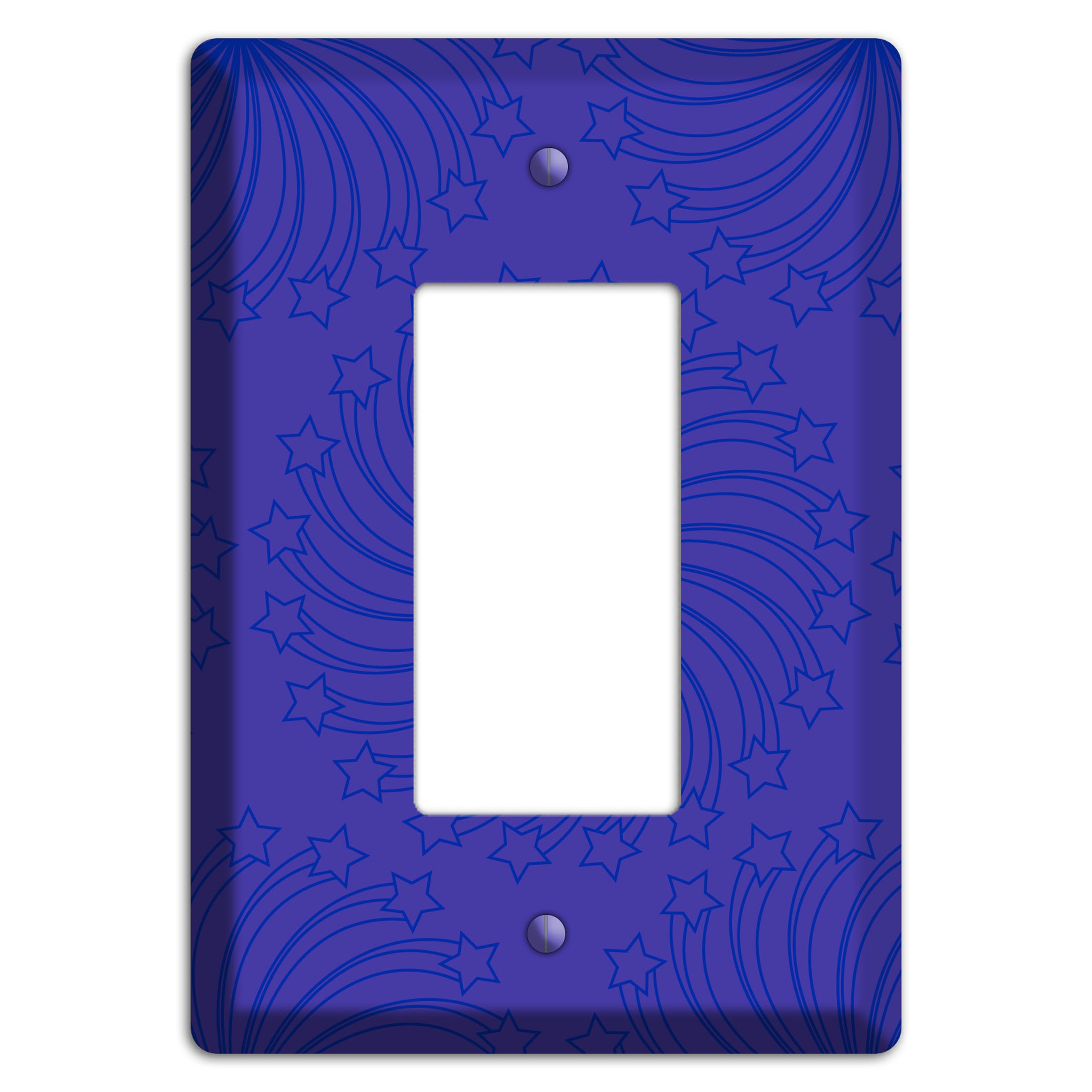 Multi Purple Star Swirl Rocker Wallplate