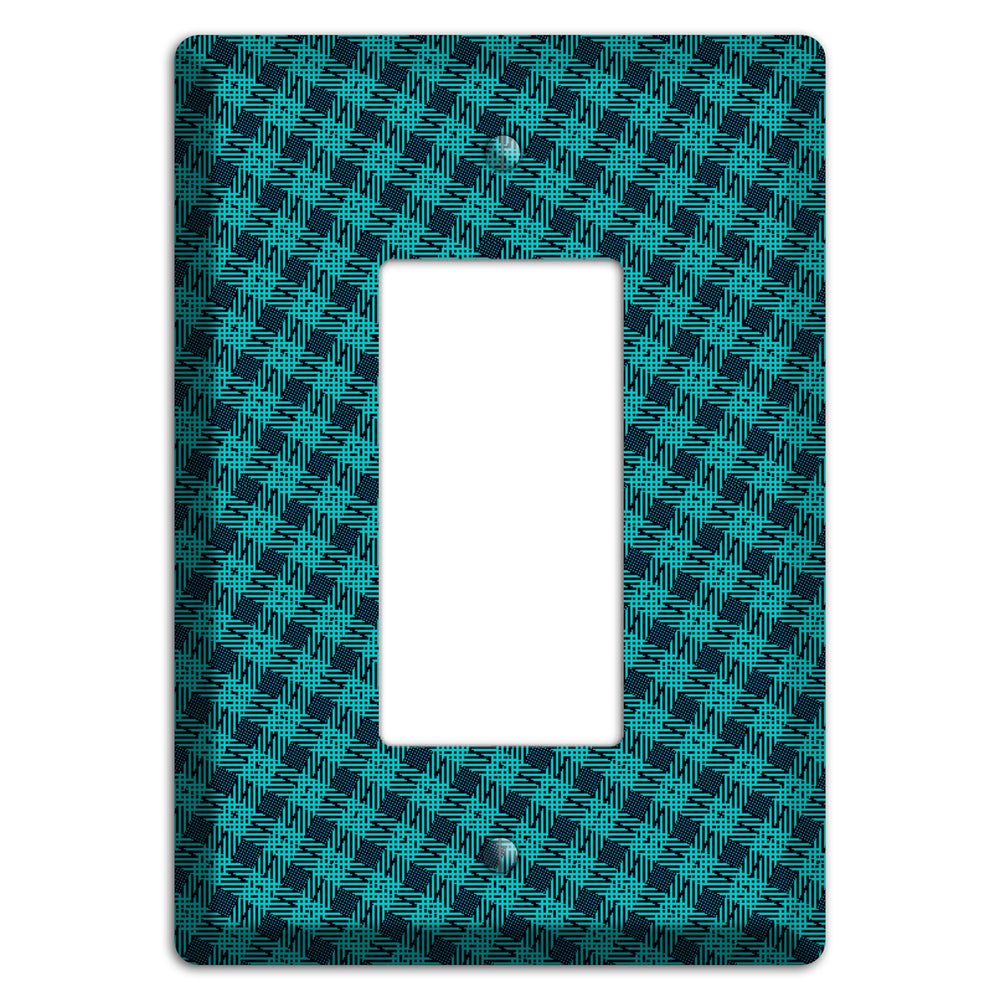 Turquoise Diamond Plaid Rocker Wallplate