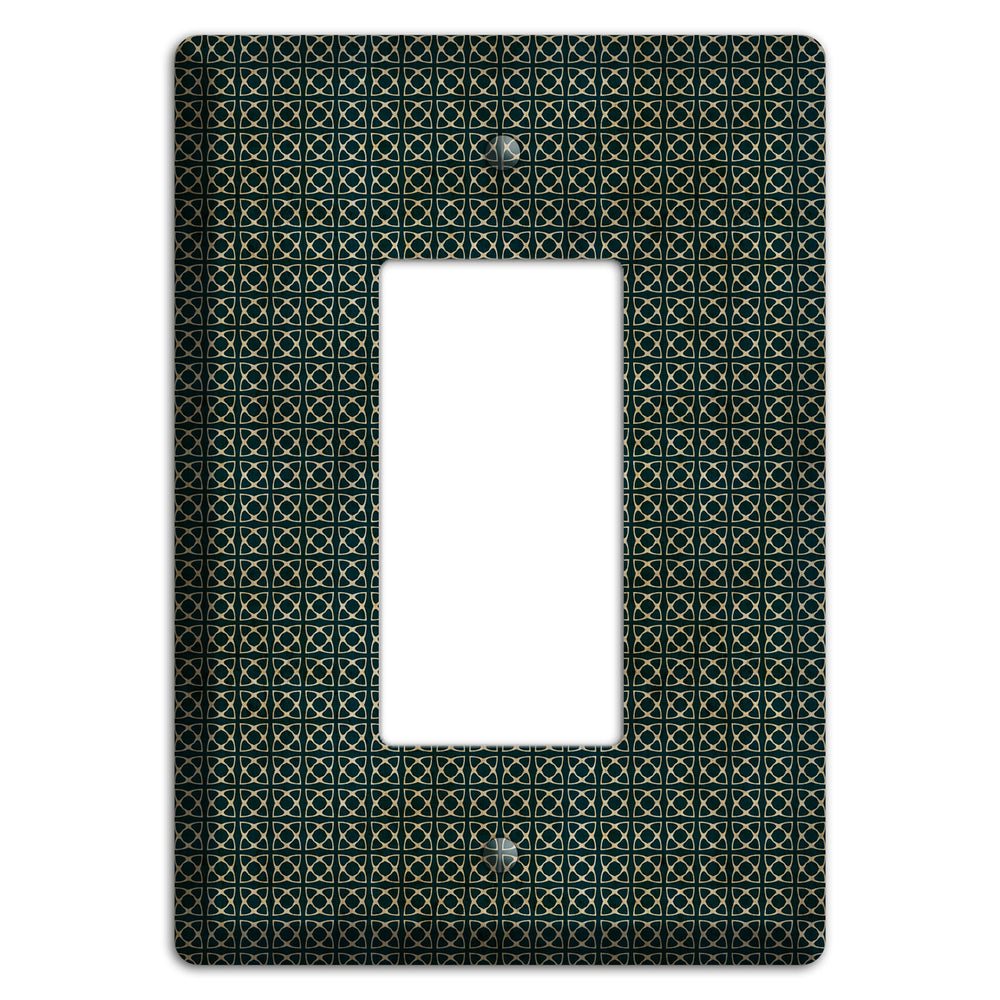 Dark Green Grunge Tiny Tiled Tapestry 5 Rocker Wallplate