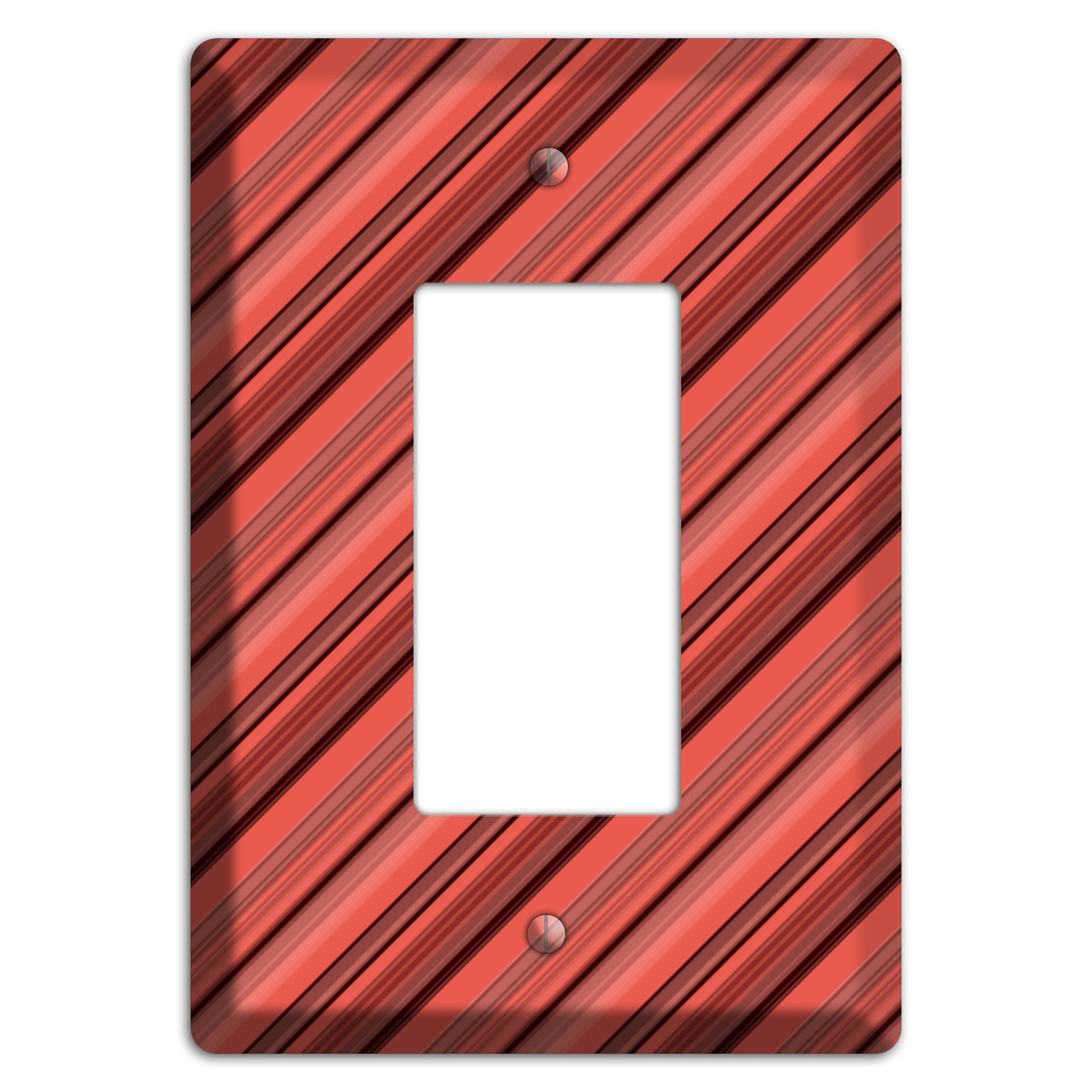 Red Stripes 2 Rocker Wallplate