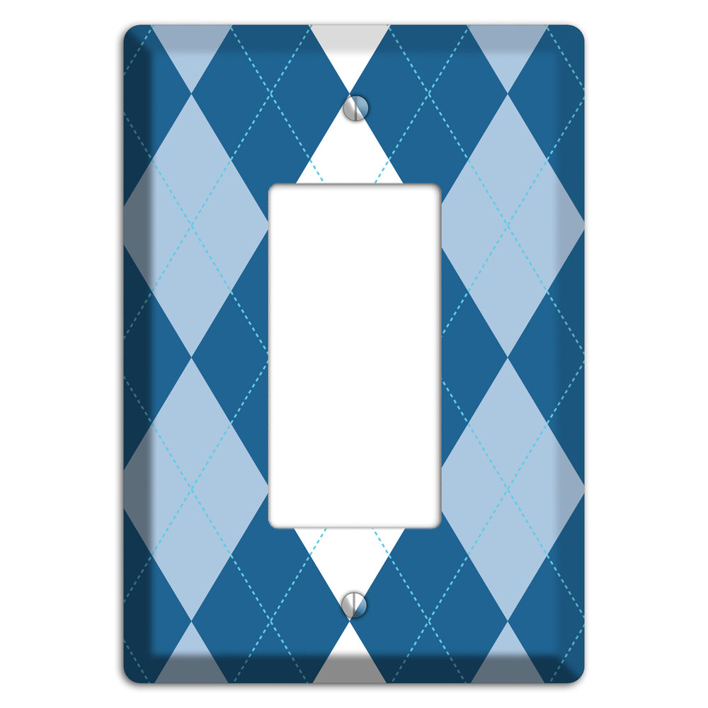Blue Argyle Rocker Wallplate