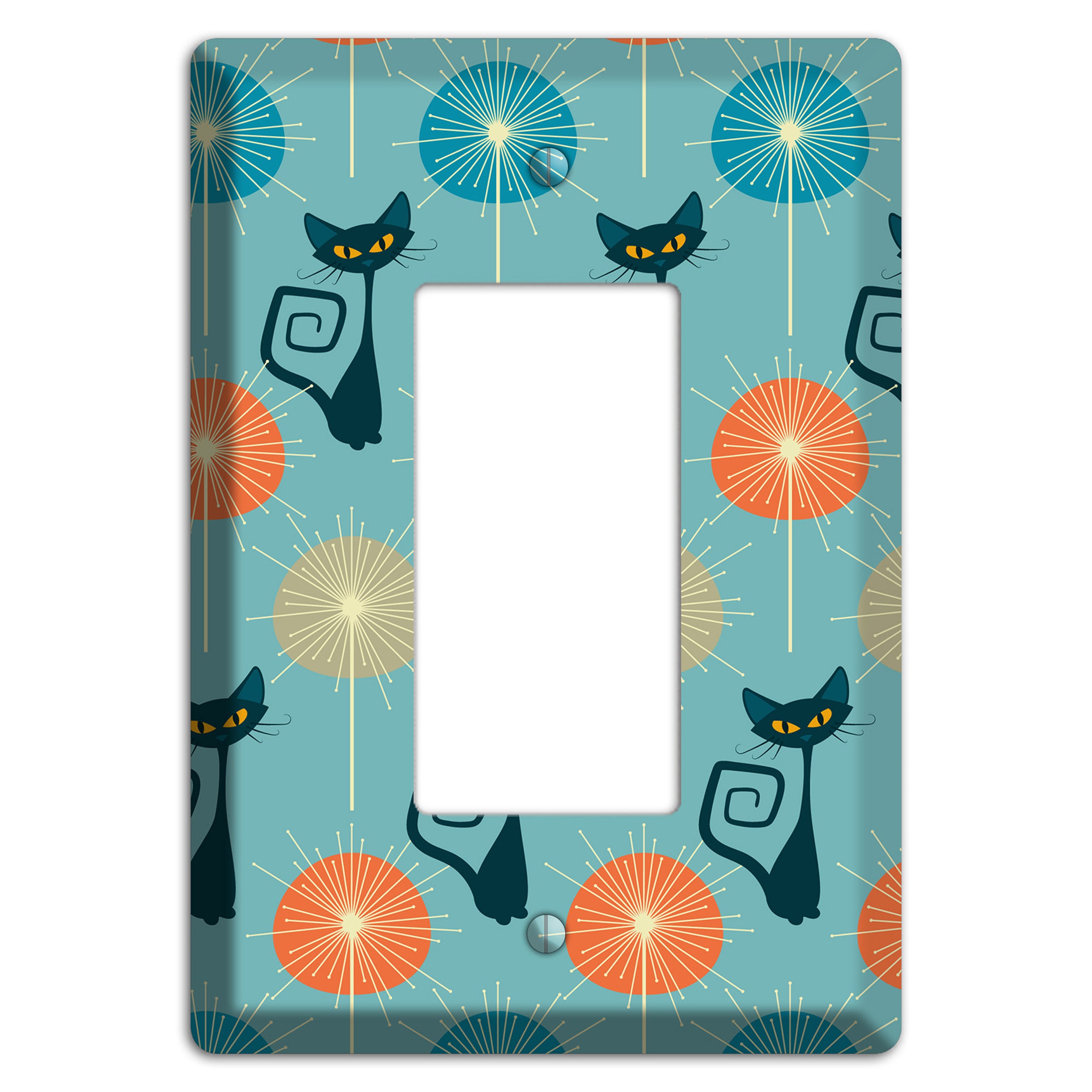 Atomic Burst Kitties Rocker Wallplate