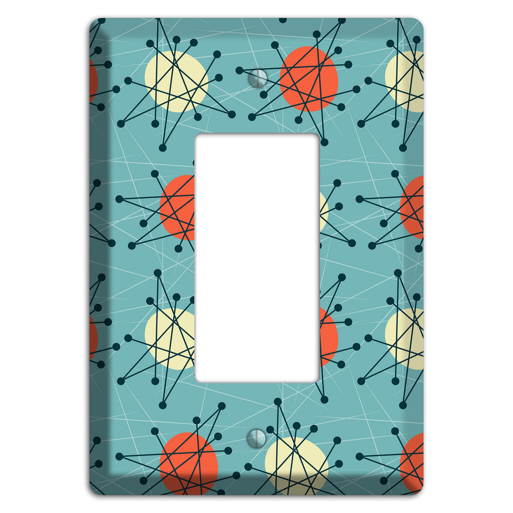 Orange And Yellow Atomic Burst Rocker Wallplate