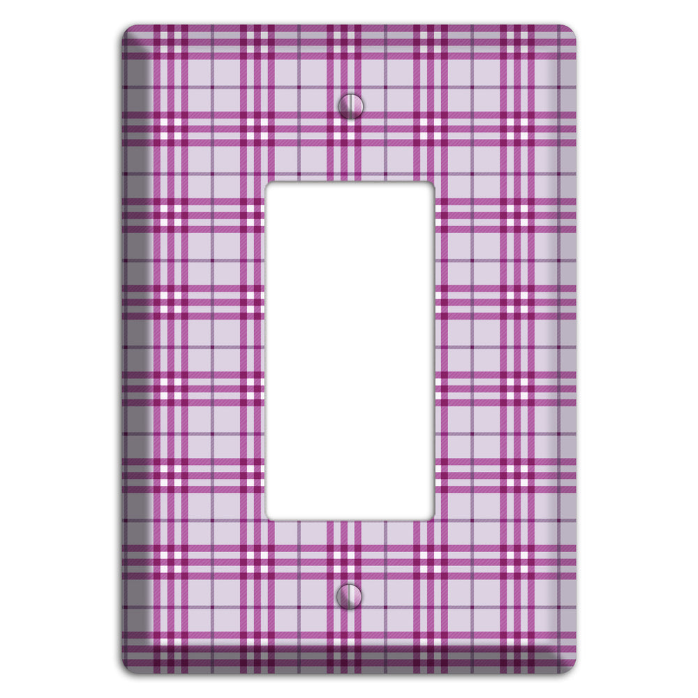 Purple Plaid Rocker Wallplate