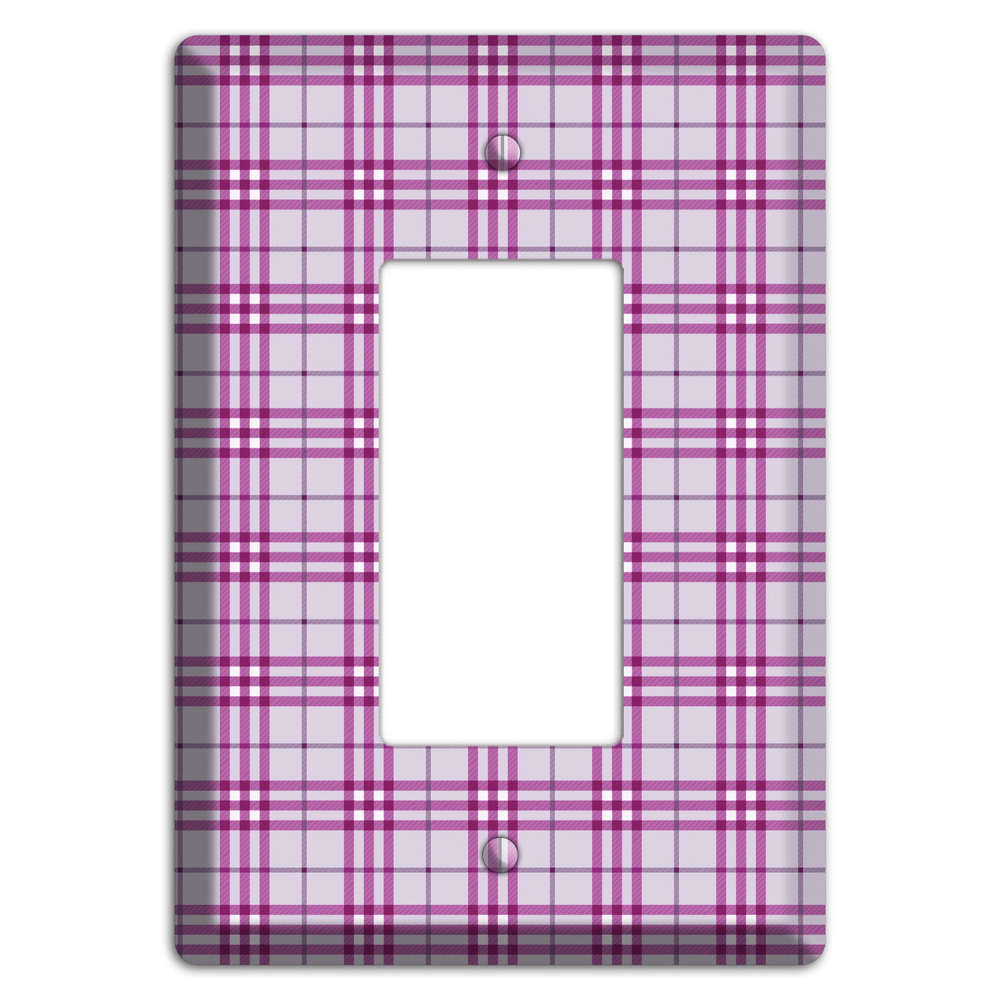 Purple Plaid Rocker Wallplate