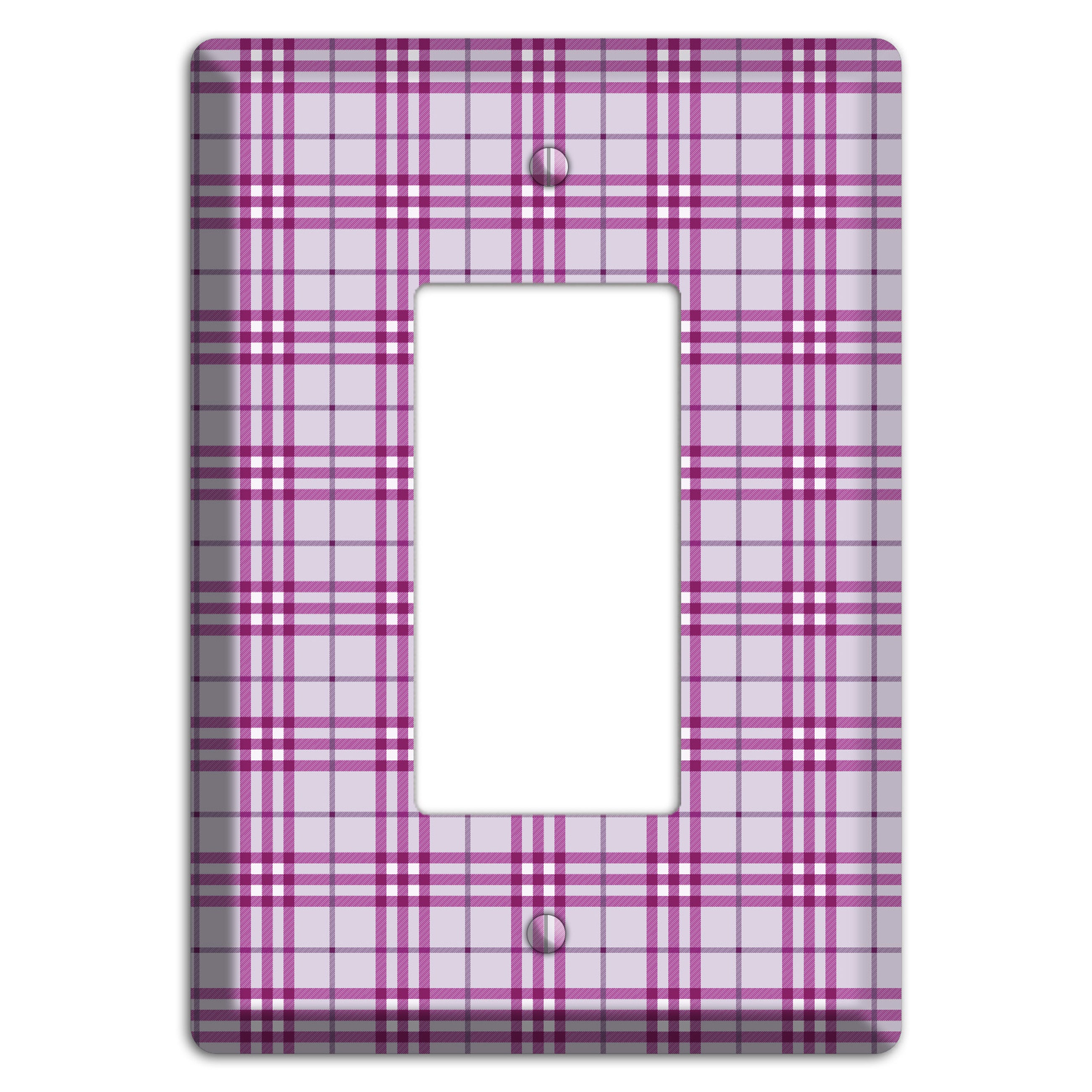 Purple Plaid Rocker Wallplate