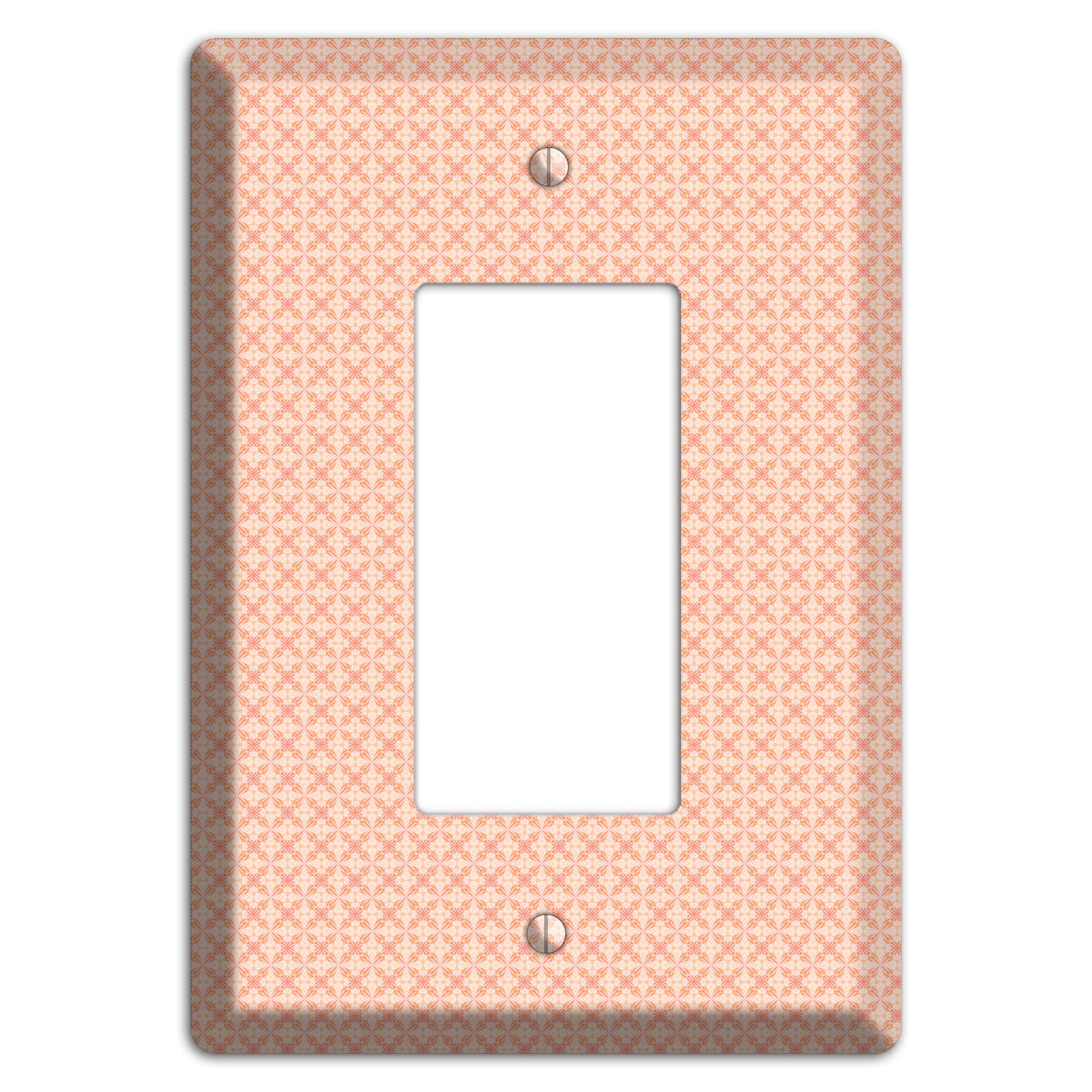 Peach Quatrefoil Rocker Wallplate