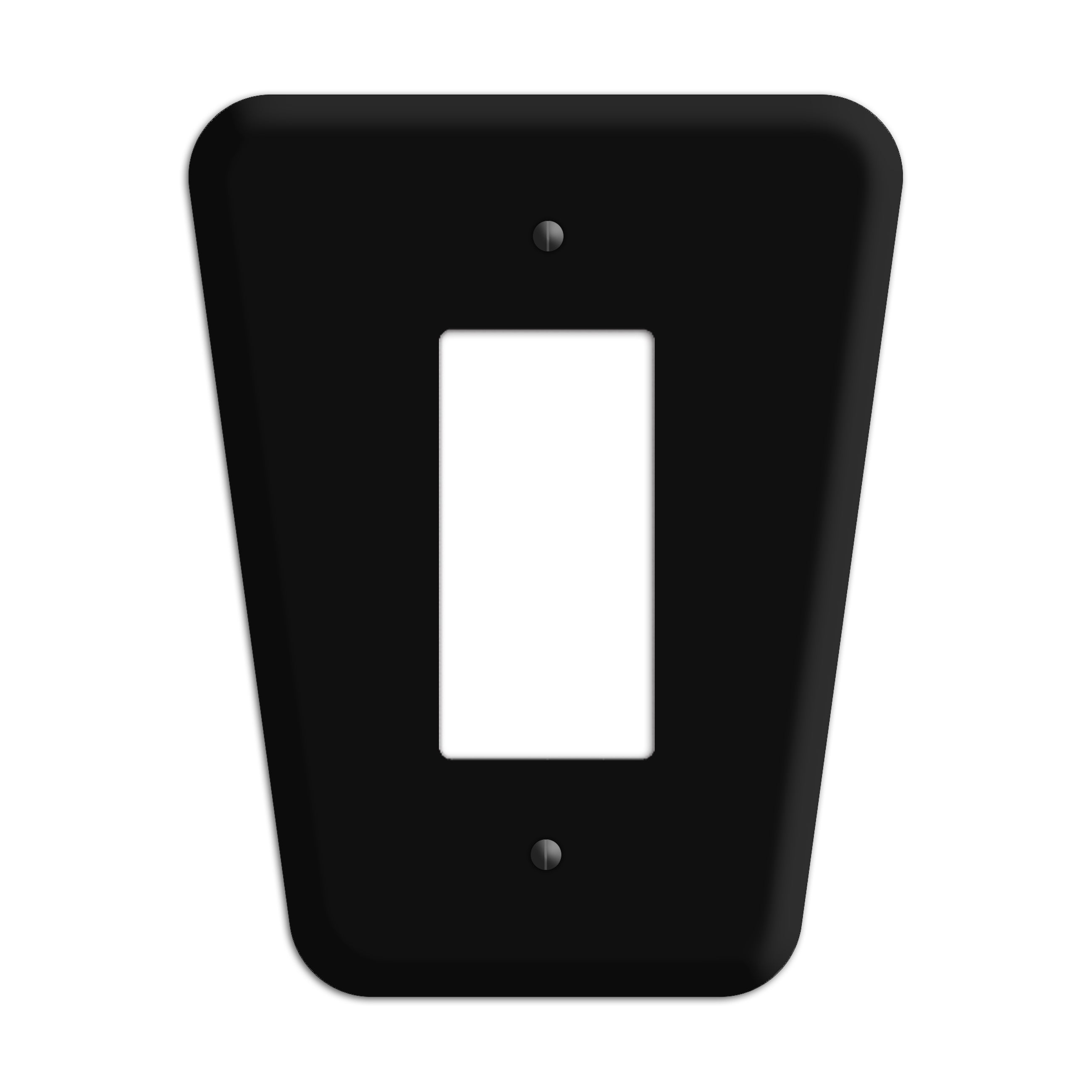 Matte Black Mid-Century Rocker Wallplate