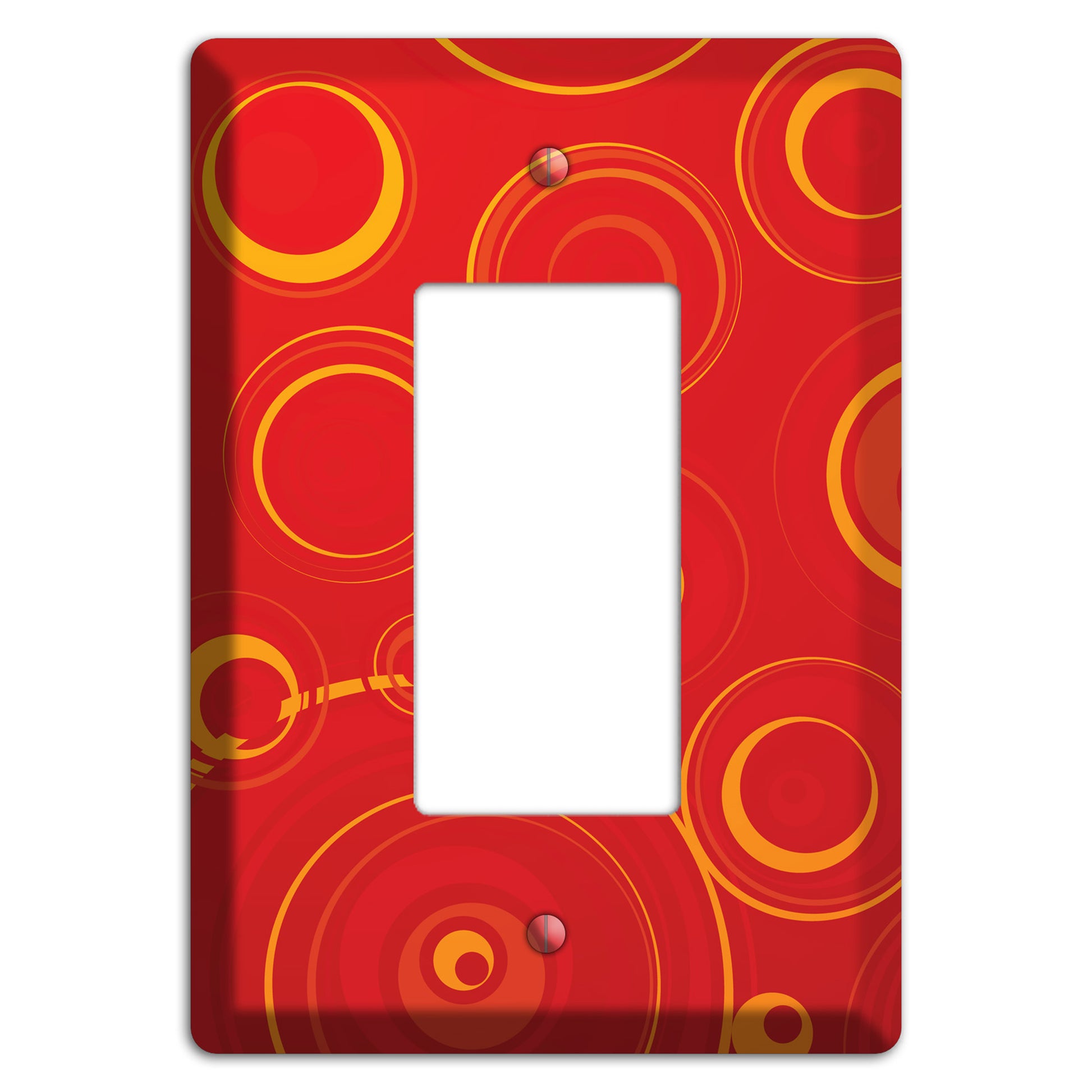 Red Circles Rocker Wallplate