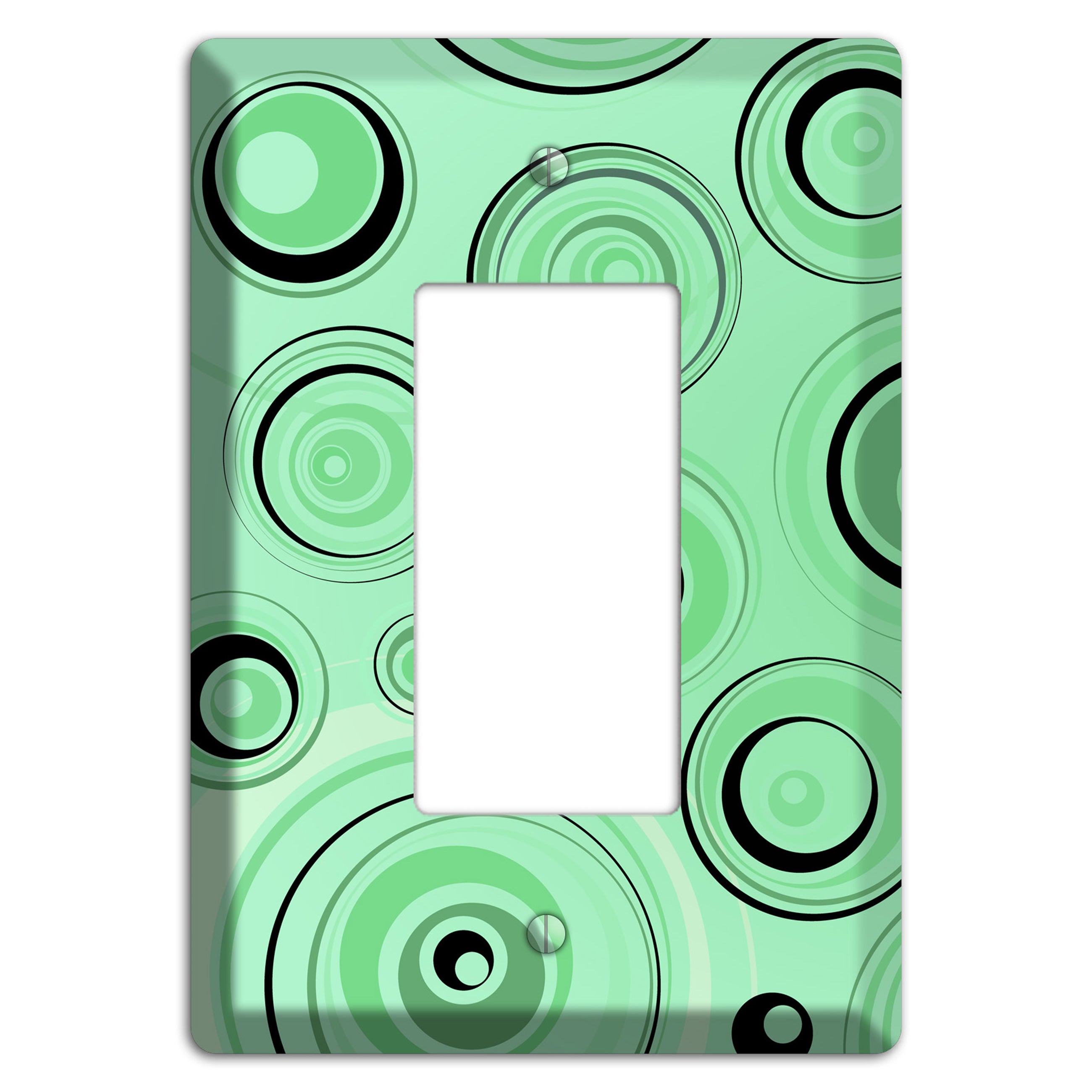 Mint Green Circles Rocker Wallplate