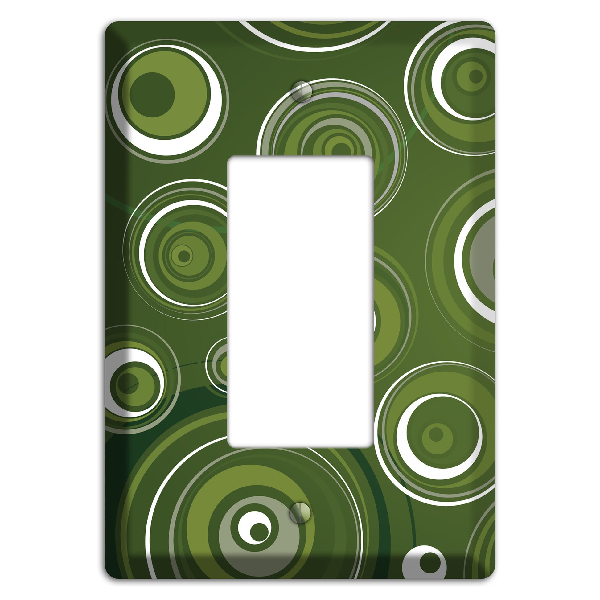 Green Circles Rocker Wallplate