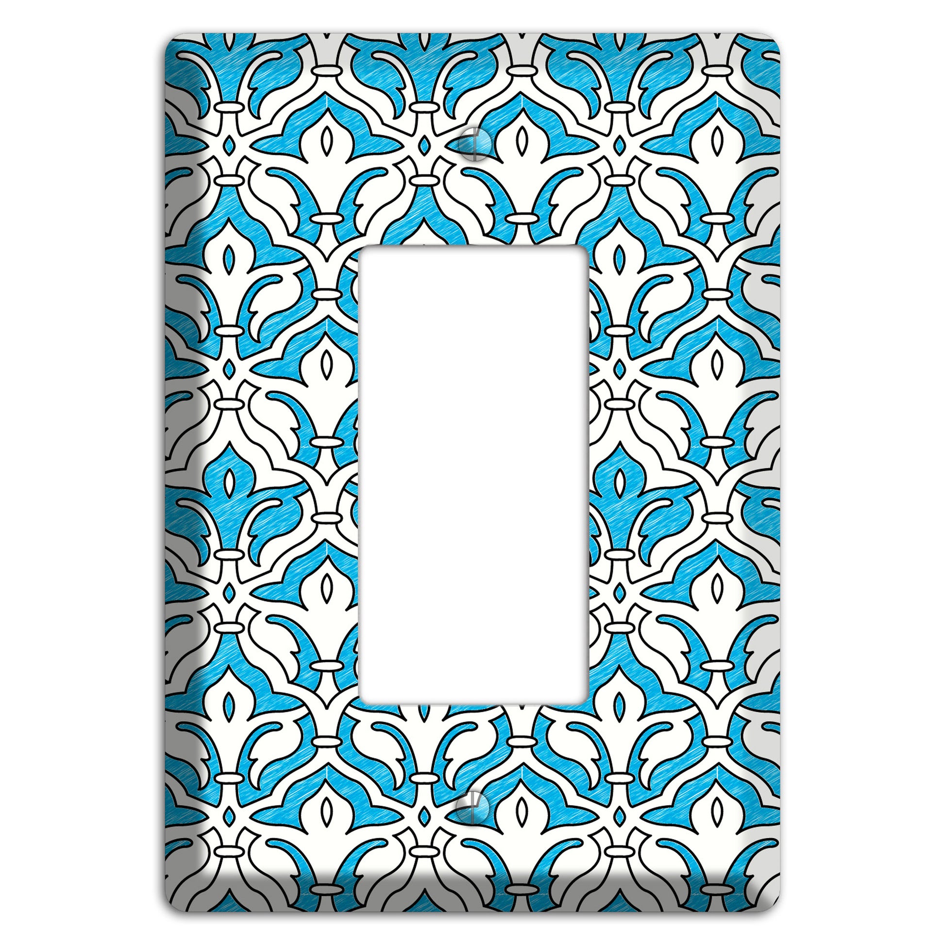 Blue Scallop Tapestry Rocker Wallplate