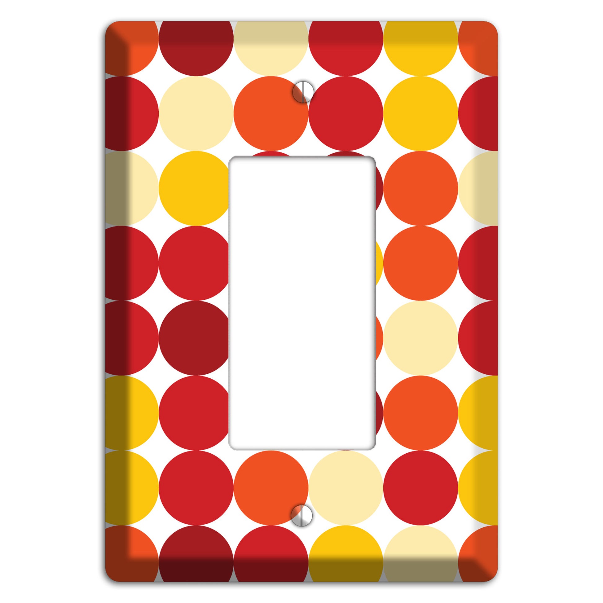 Multi Red and Beige Dots Rocker Wallplate