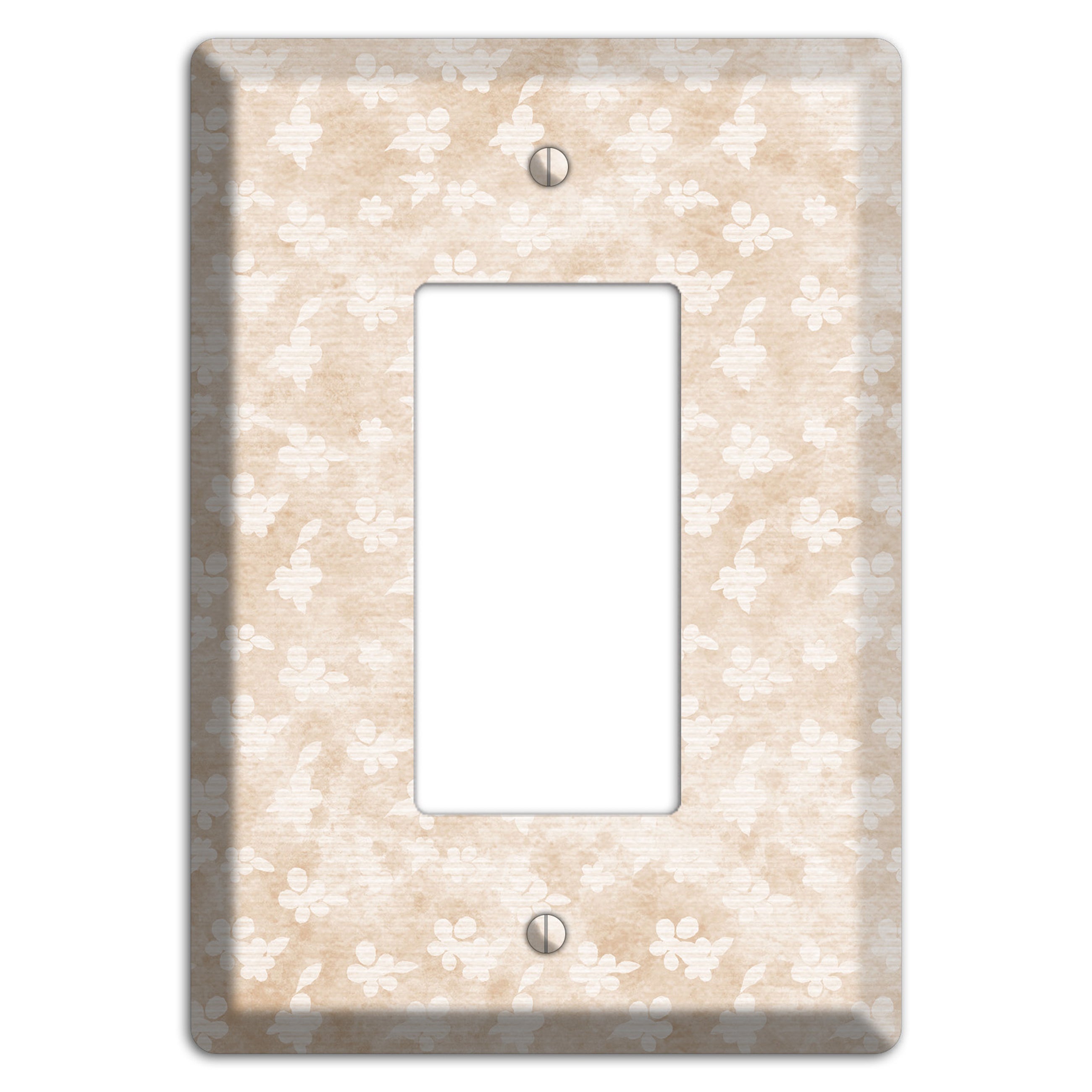 White Linen Neutral Texture Rocker Wallplate