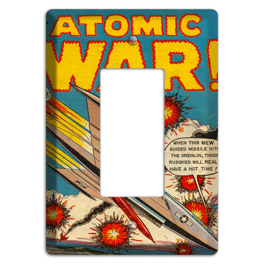 Atomic War 2 Vintage Comics Rocker Wallplate