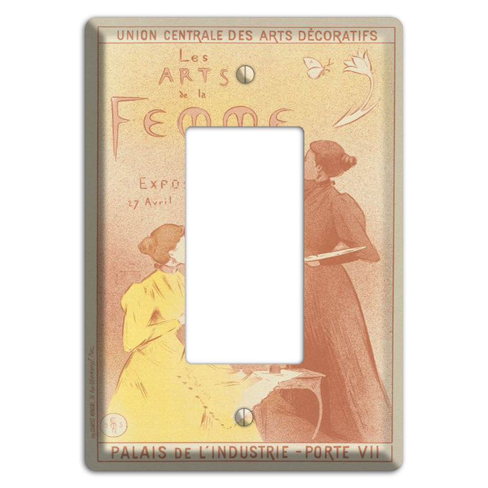 Arts de la Femme Vintage Poster Rocker Wallplate