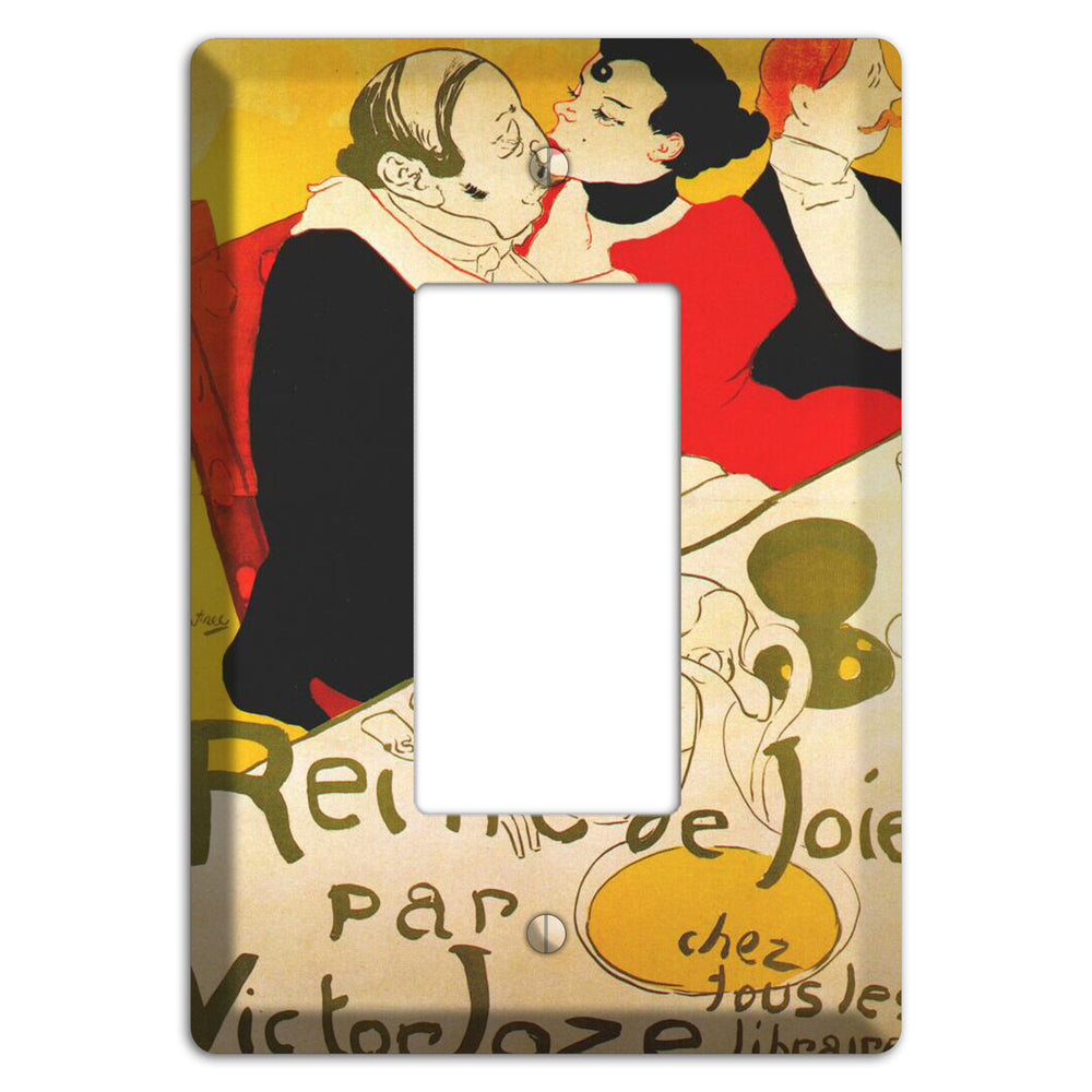 Reine de Joie Vintage Poster Rocker Wallplate