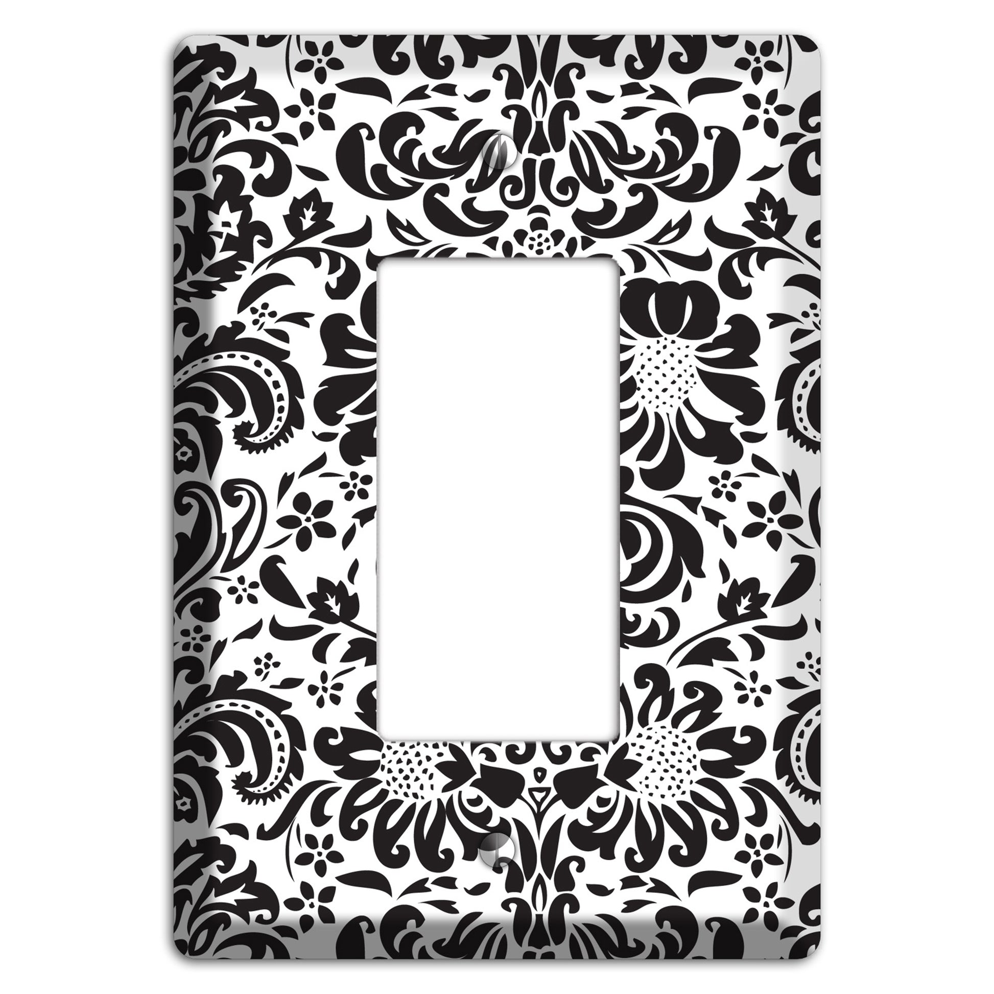 White with Black Toile Rocker Wallplate