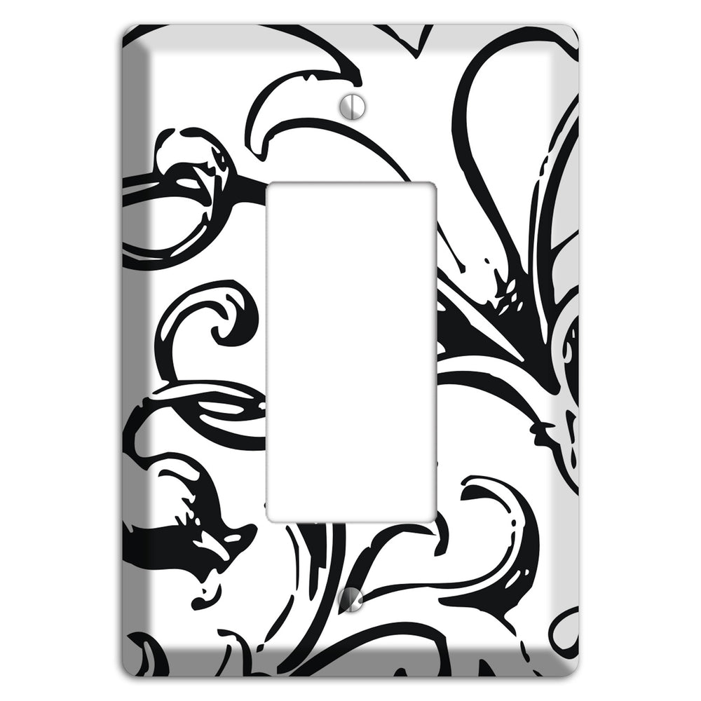 Victorian Black and White Rocker Wallplate