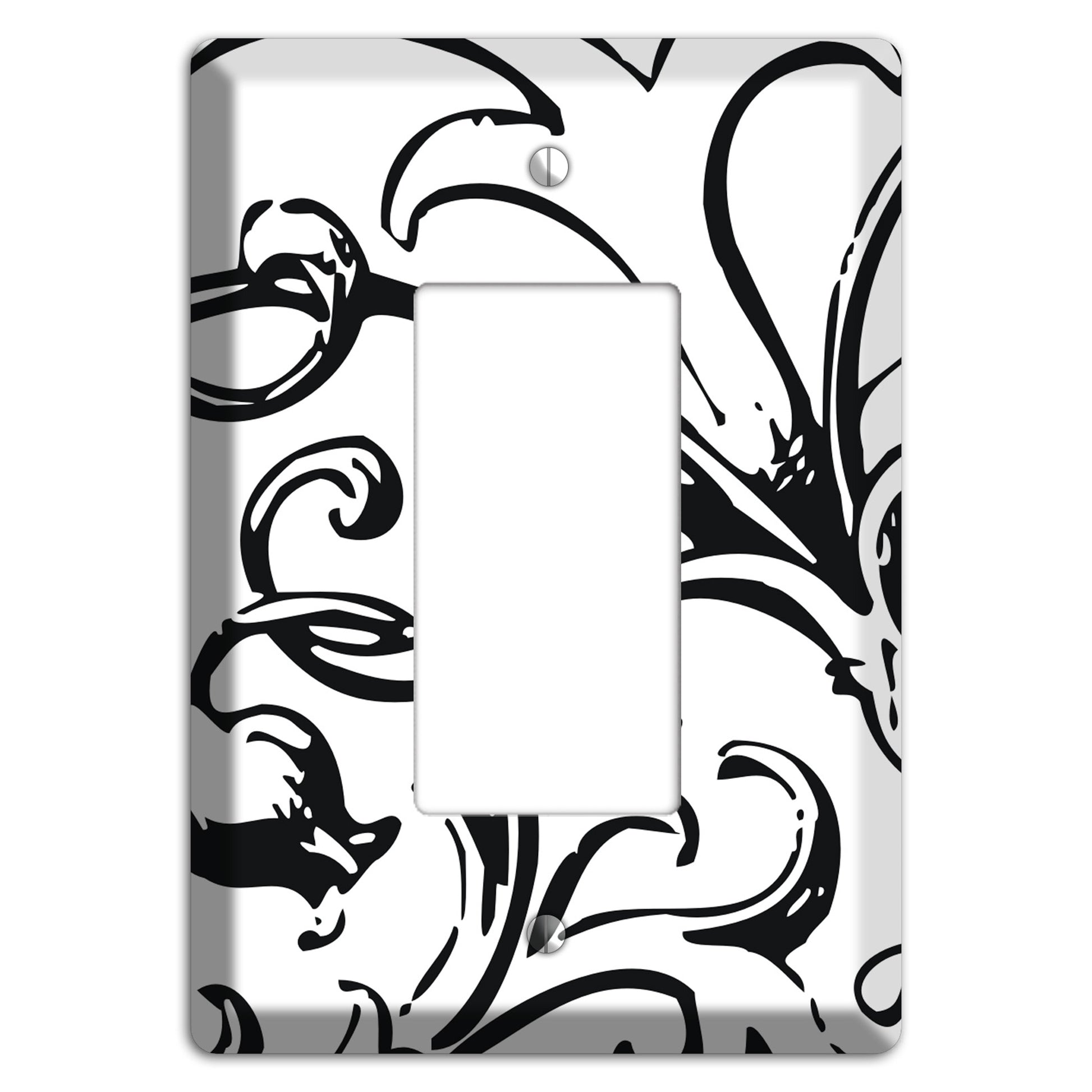 Victorian Black and White Rocker Wallplate