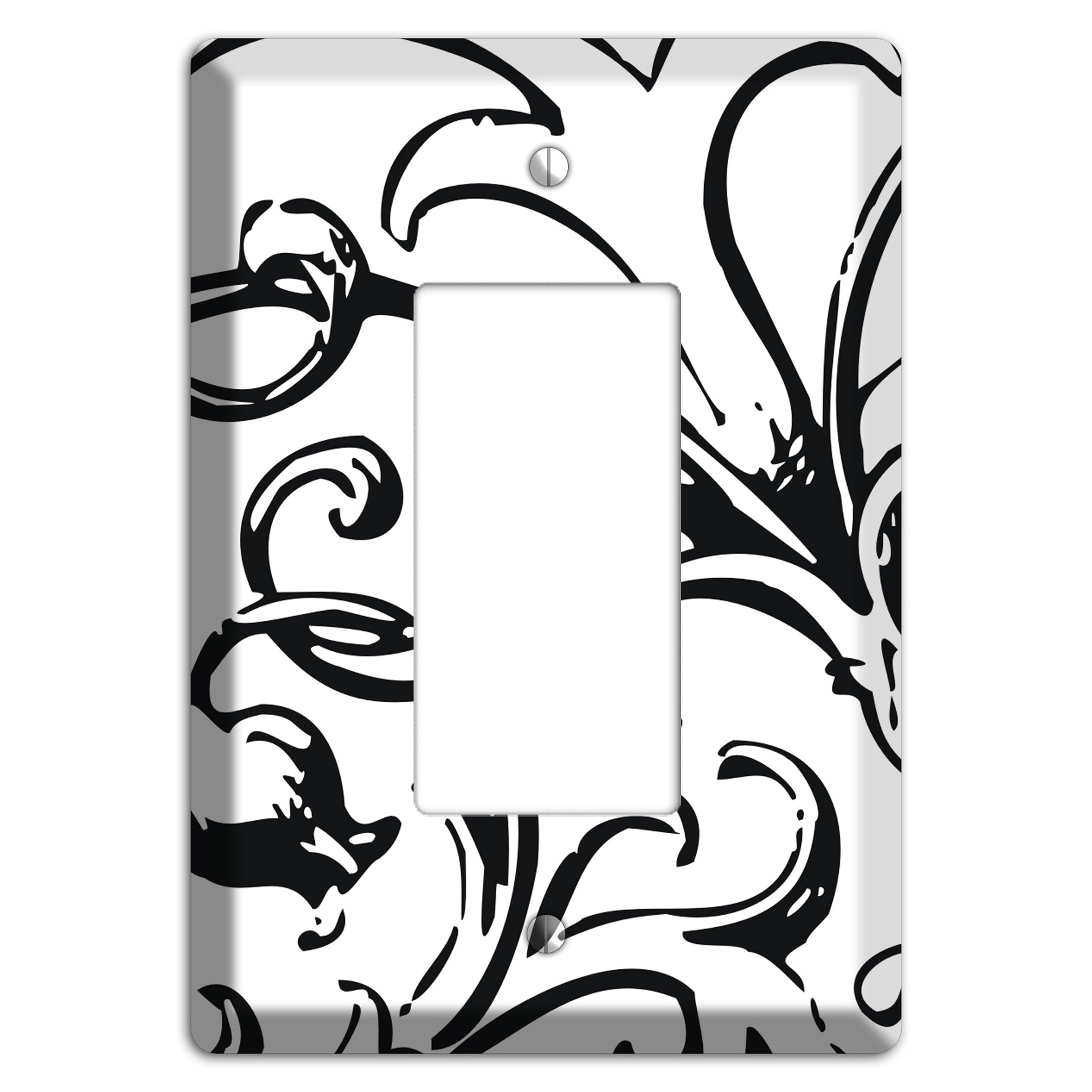 Victorian Black and White Rocker Wallplate