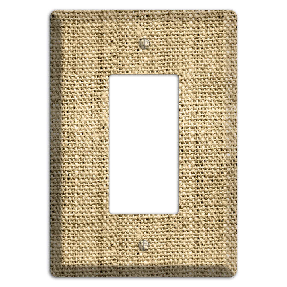 Indian Khaki Burlap Rocker Wallplate