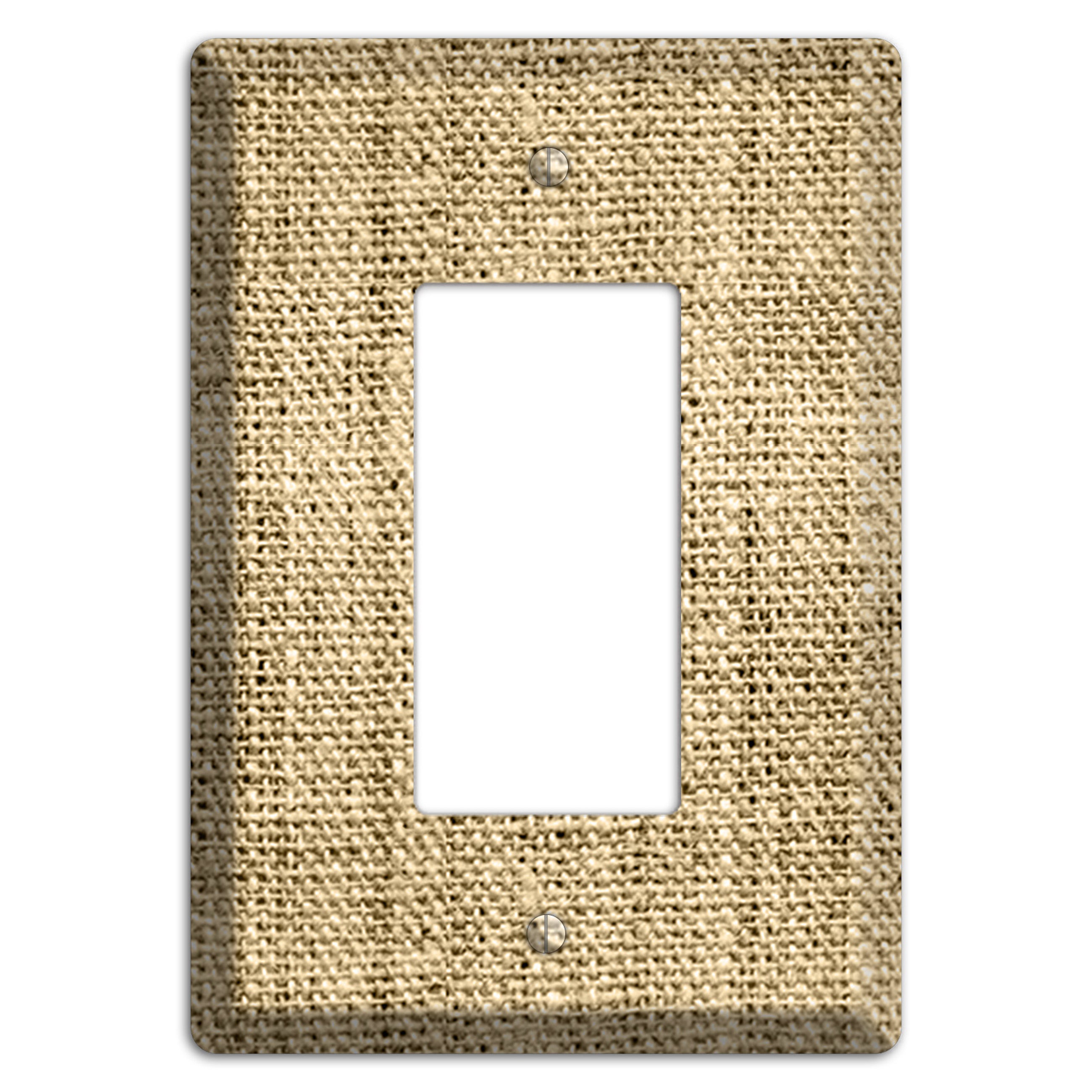 Indian Khaki Burlap Rocker Wallplate