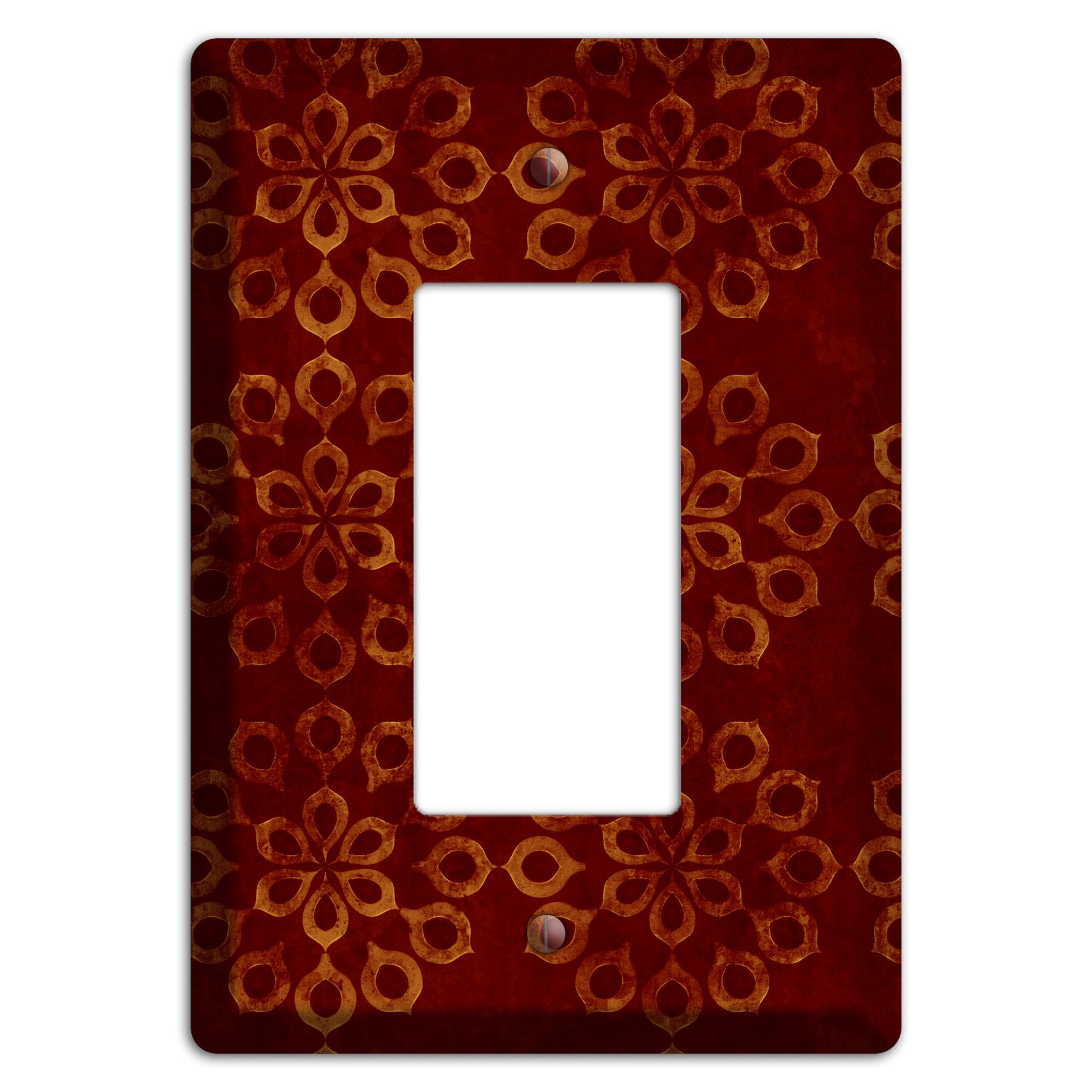 Maroon Grunge Suzani Rocker Wallplate