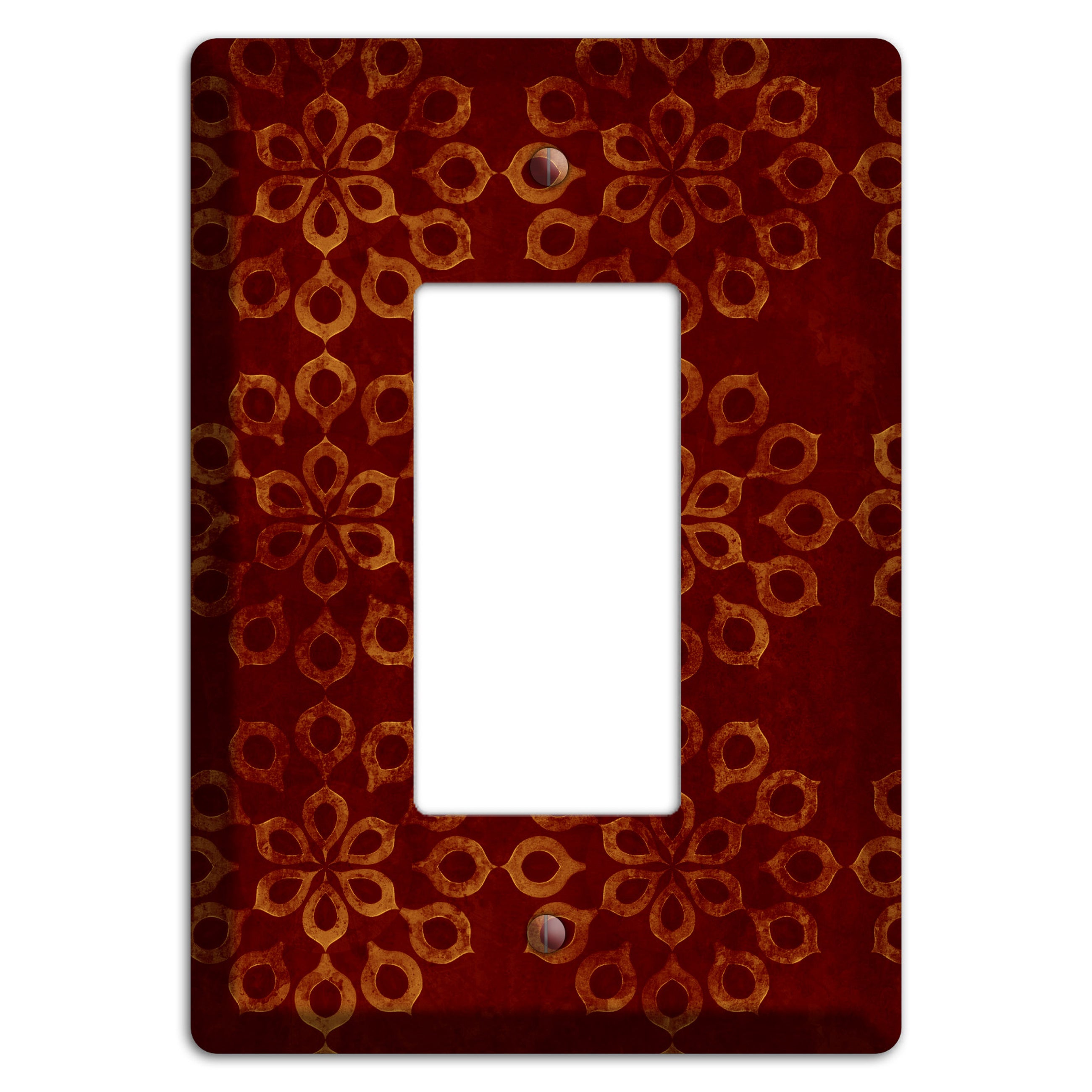 Maroon Grunge Suzani Rocker Wallplate
