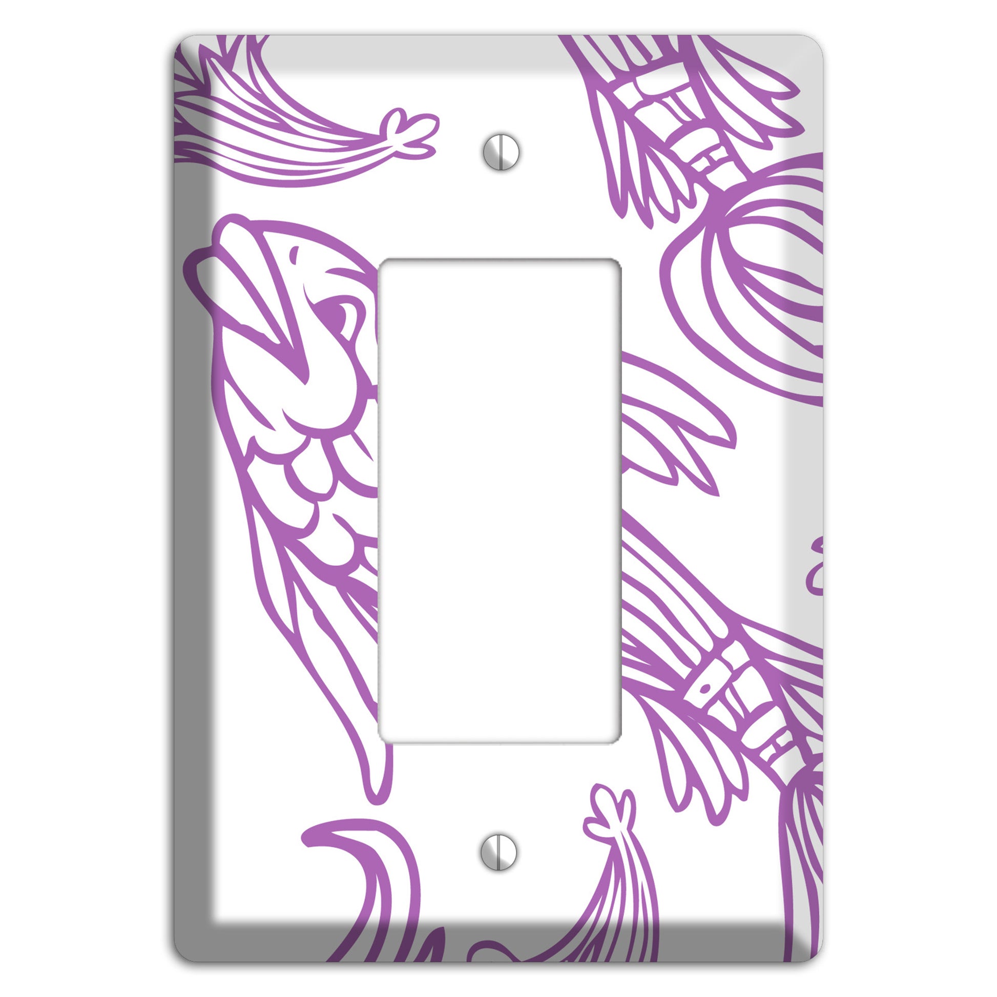 Purple and White Koi Rocker Wallplate