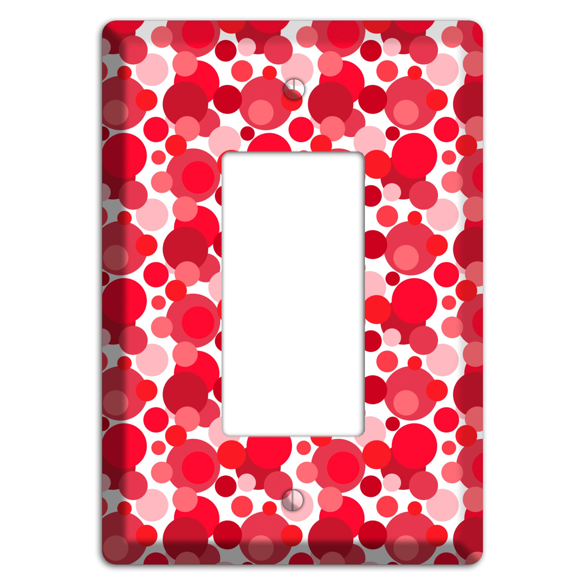 Multi Red Bubble Dots Rocker Wallplate