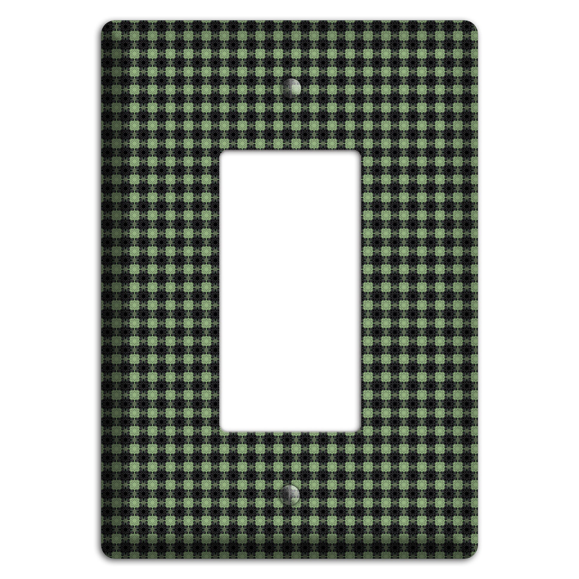 Multi Green Basket Check Rocker Wallplate