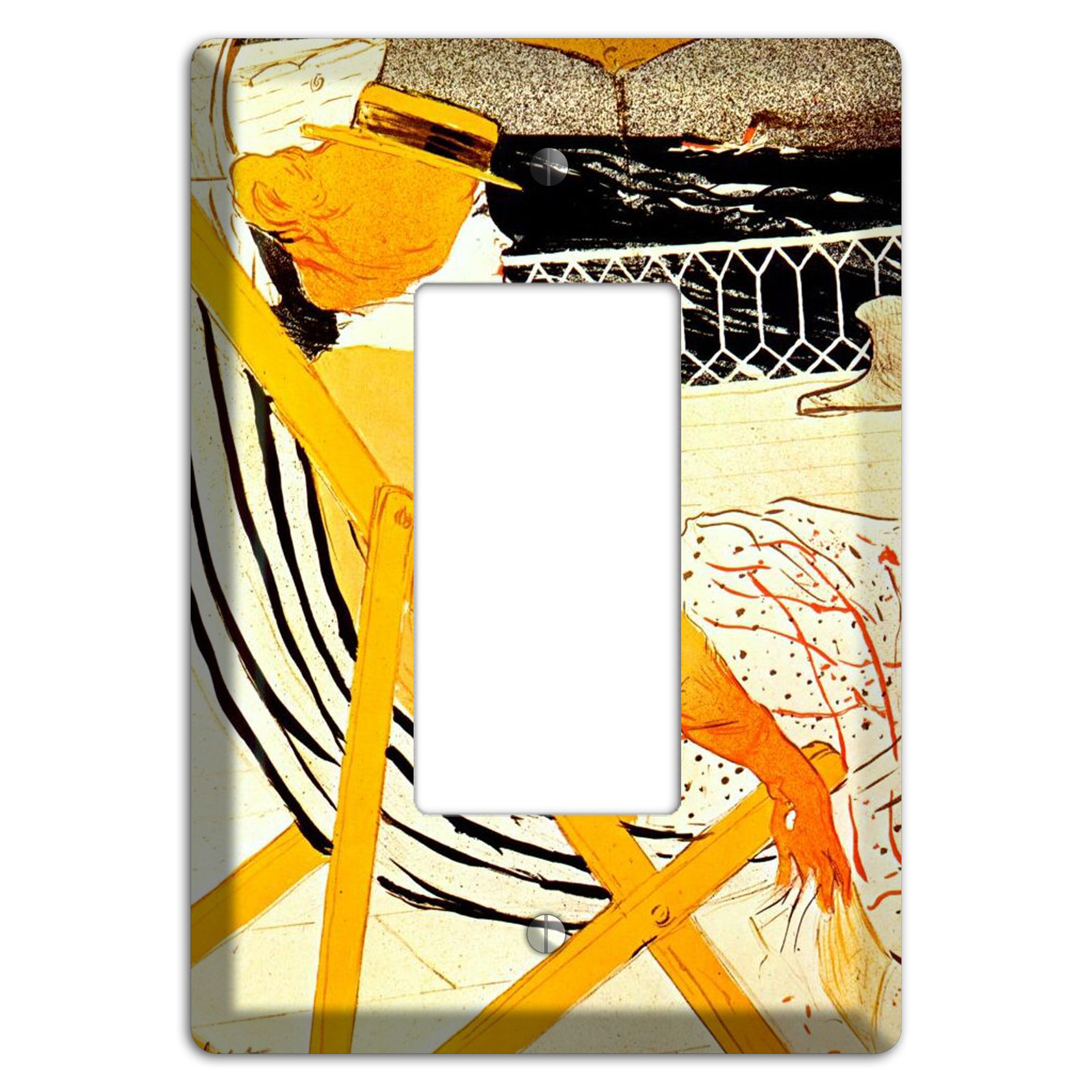 Passenger in Cabin Vintage Poster Rocker Wallplate