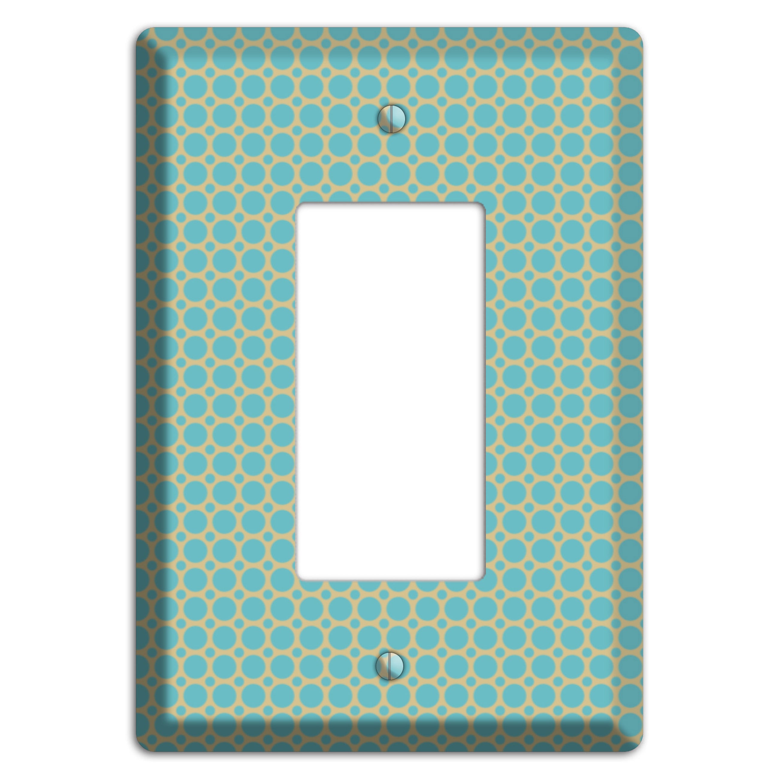 Dusty Blue Tiled Multi Small Dots Rocker Wallplate