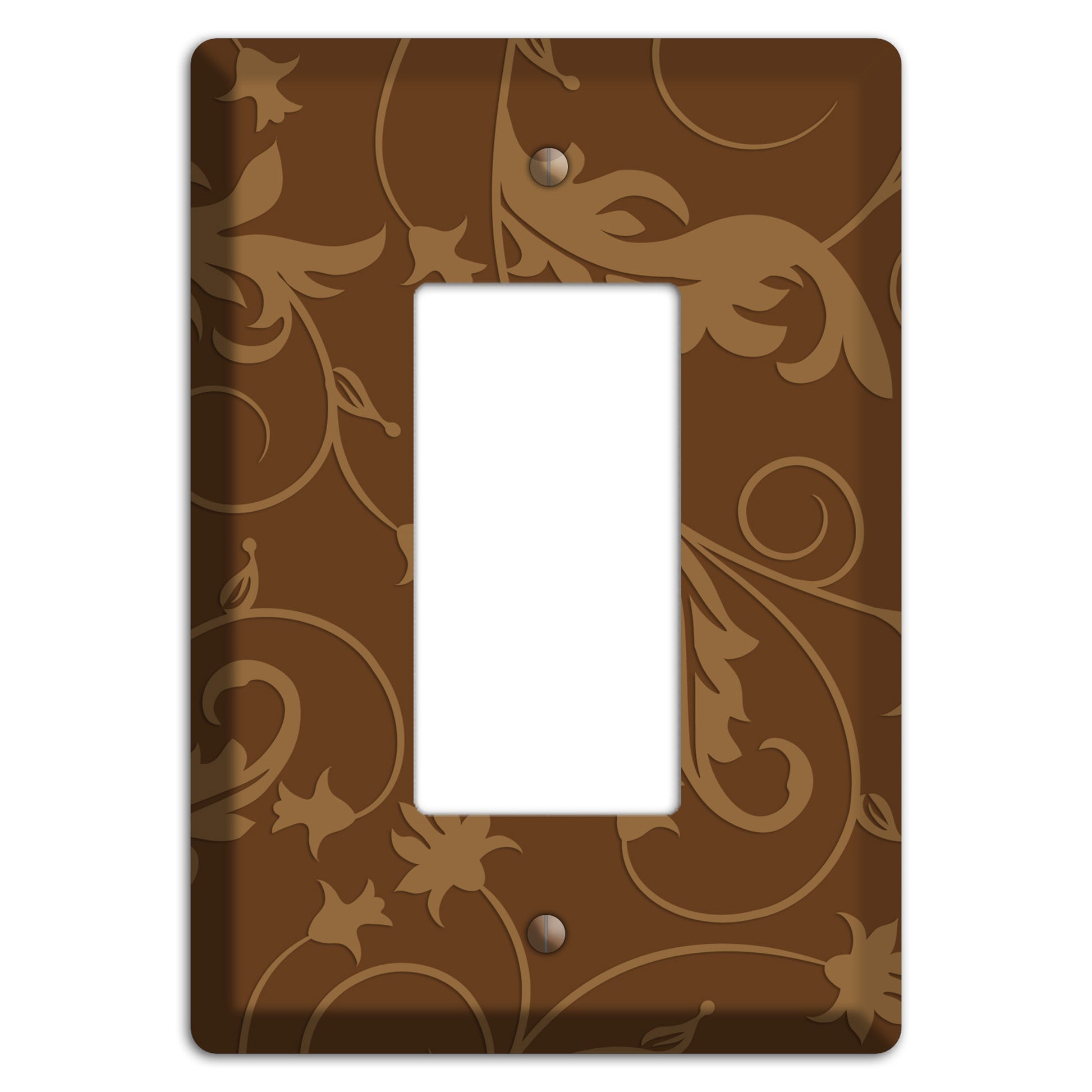 Brown Victorian Sprig Rocker Wallplate