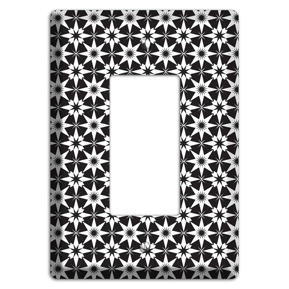 Black with White Foulard Rocker Wallplate
