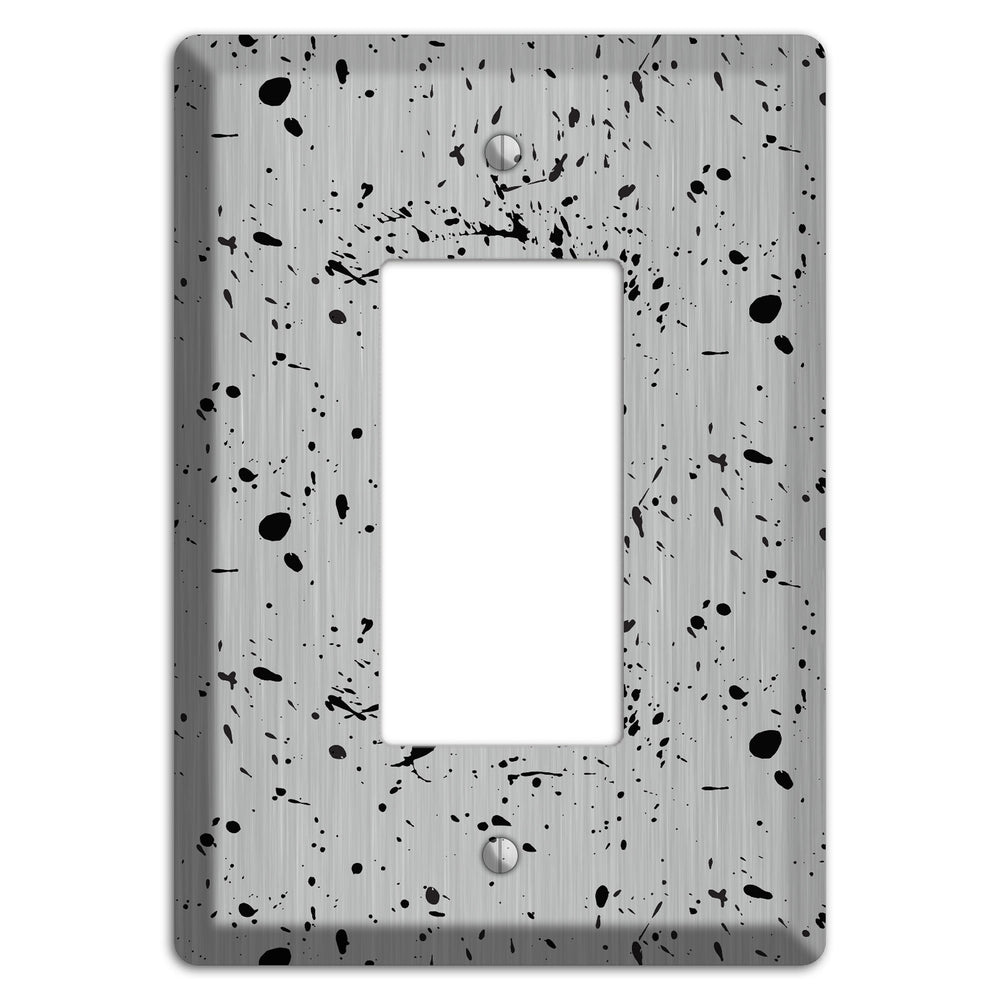 Ink Splash 5 Stainless Steel Rocker Wallplate