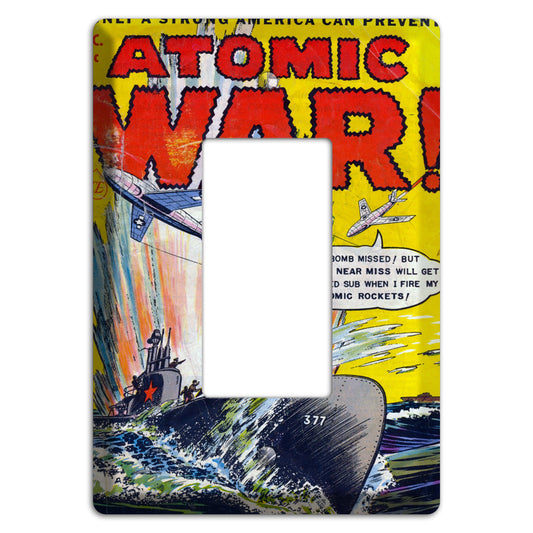 Atomic War Vintage Comics Rocker Wallplate