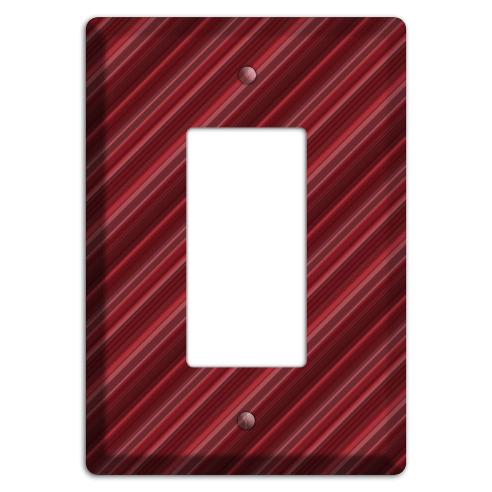 Burgundy Multi Angled Stripes Rocker Wallplate