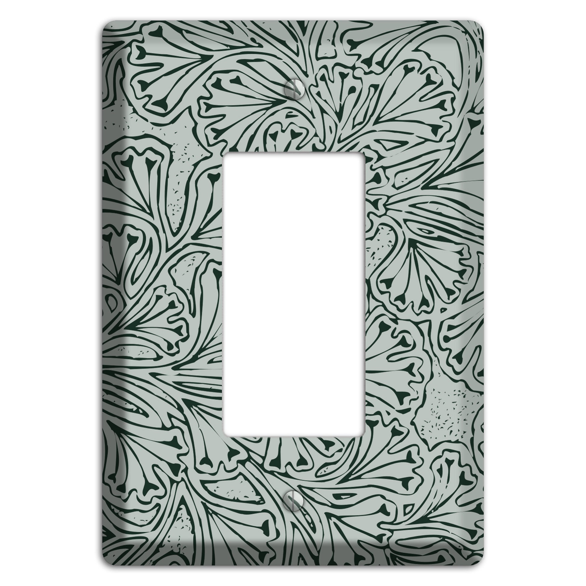 Deco Grey Interlocking Floral Rocker Wallplate