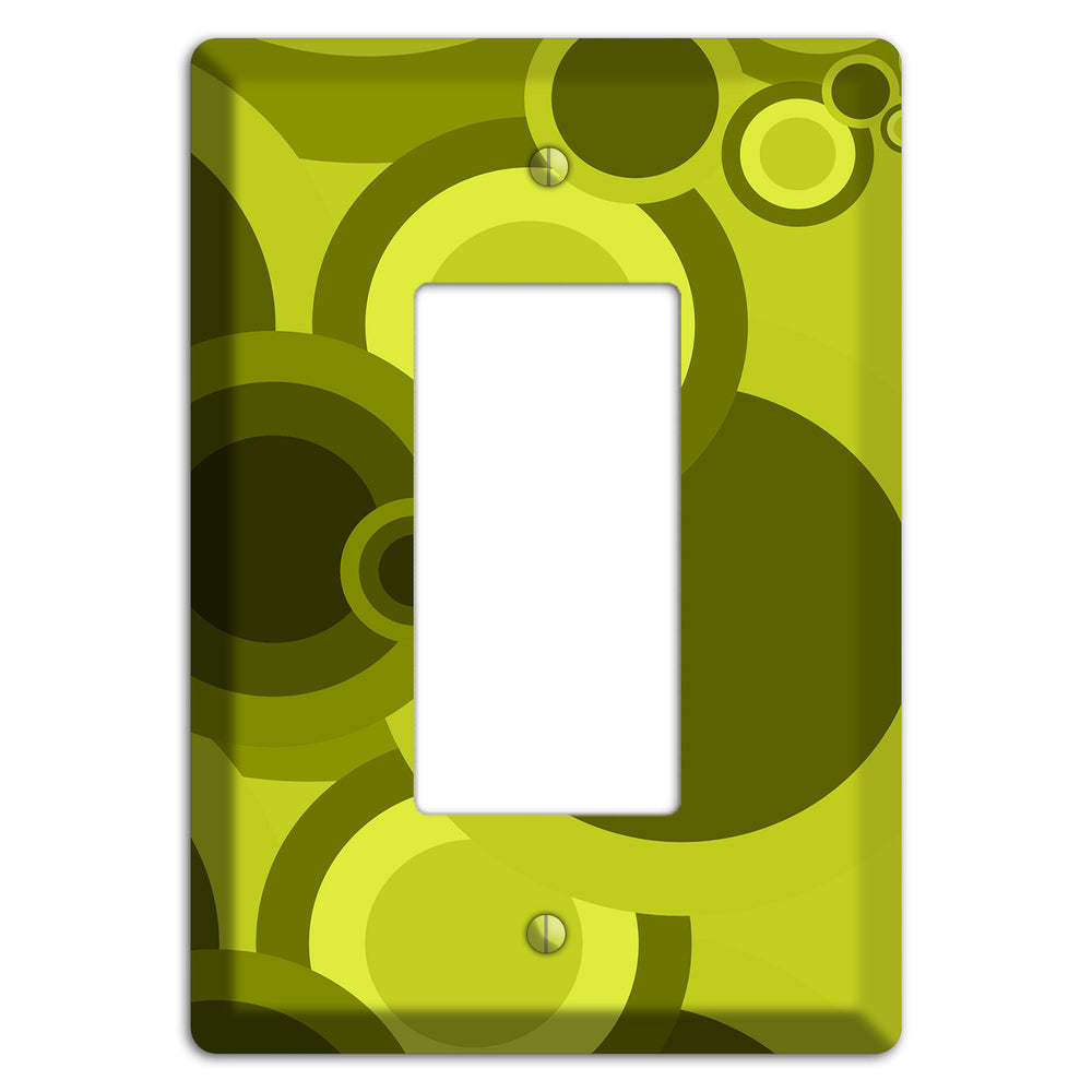 Green Circles Rocker Wallplate